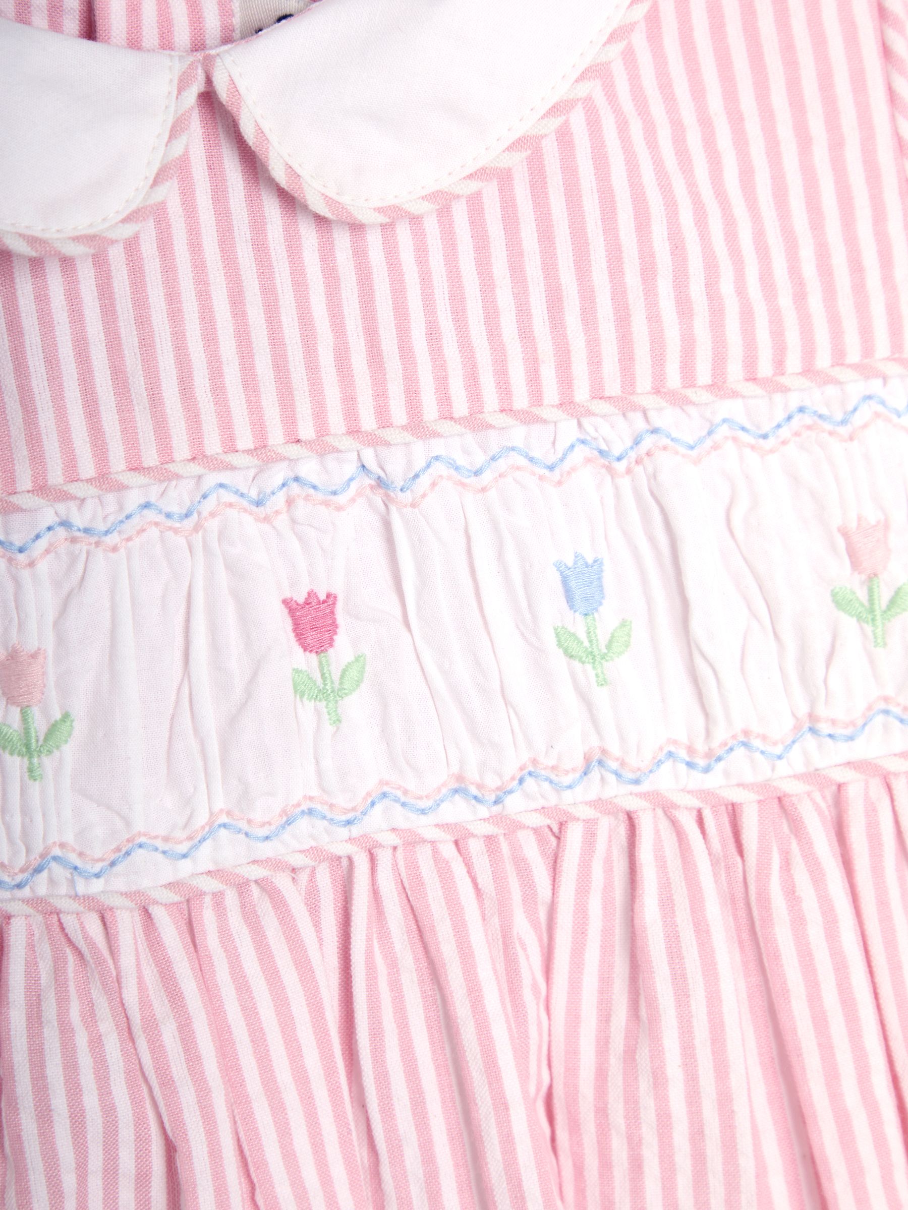 Pink Mouse Seersucker Appliqué Smocked Dress - Image 5 of 5