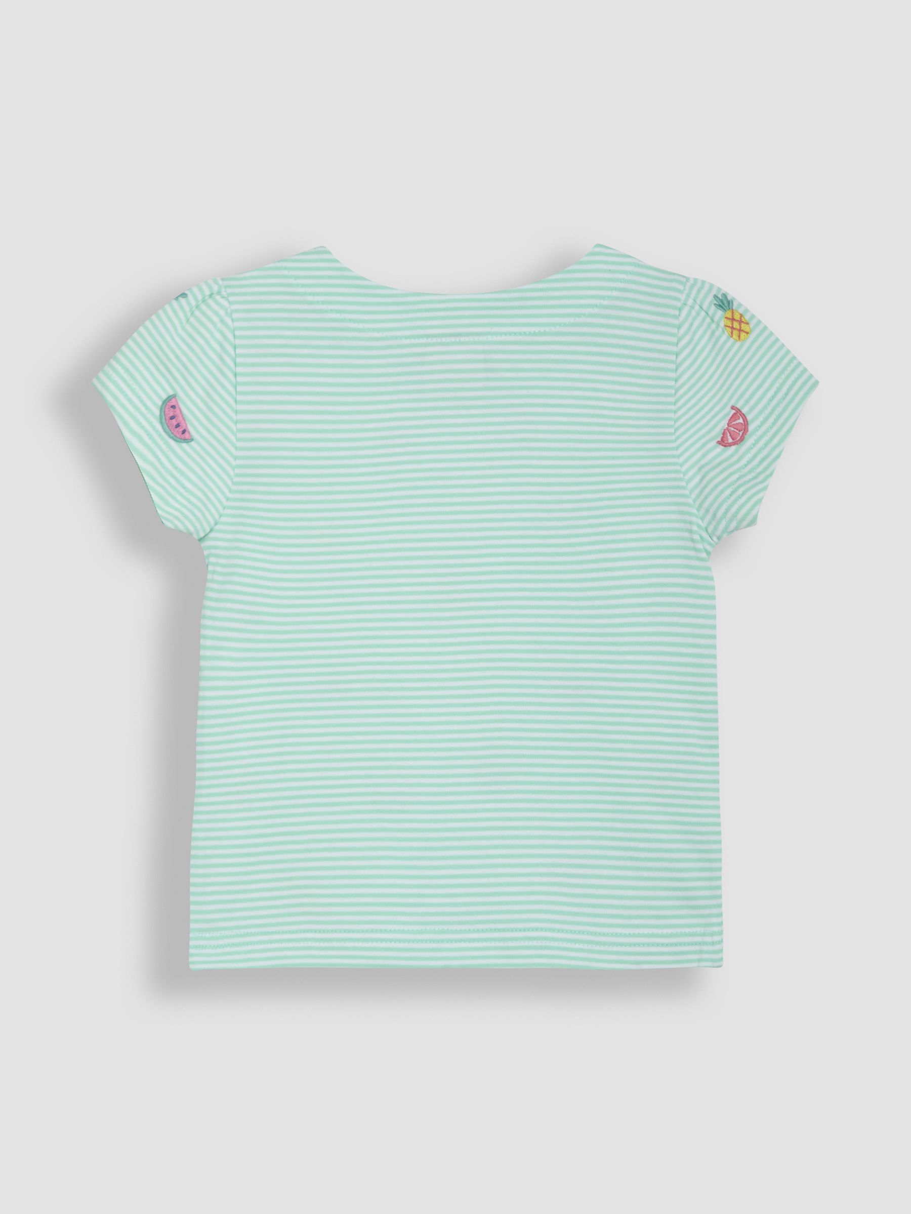 Mint Green Summer Fruits Embroidered T-Shirt - Image 2 of 3