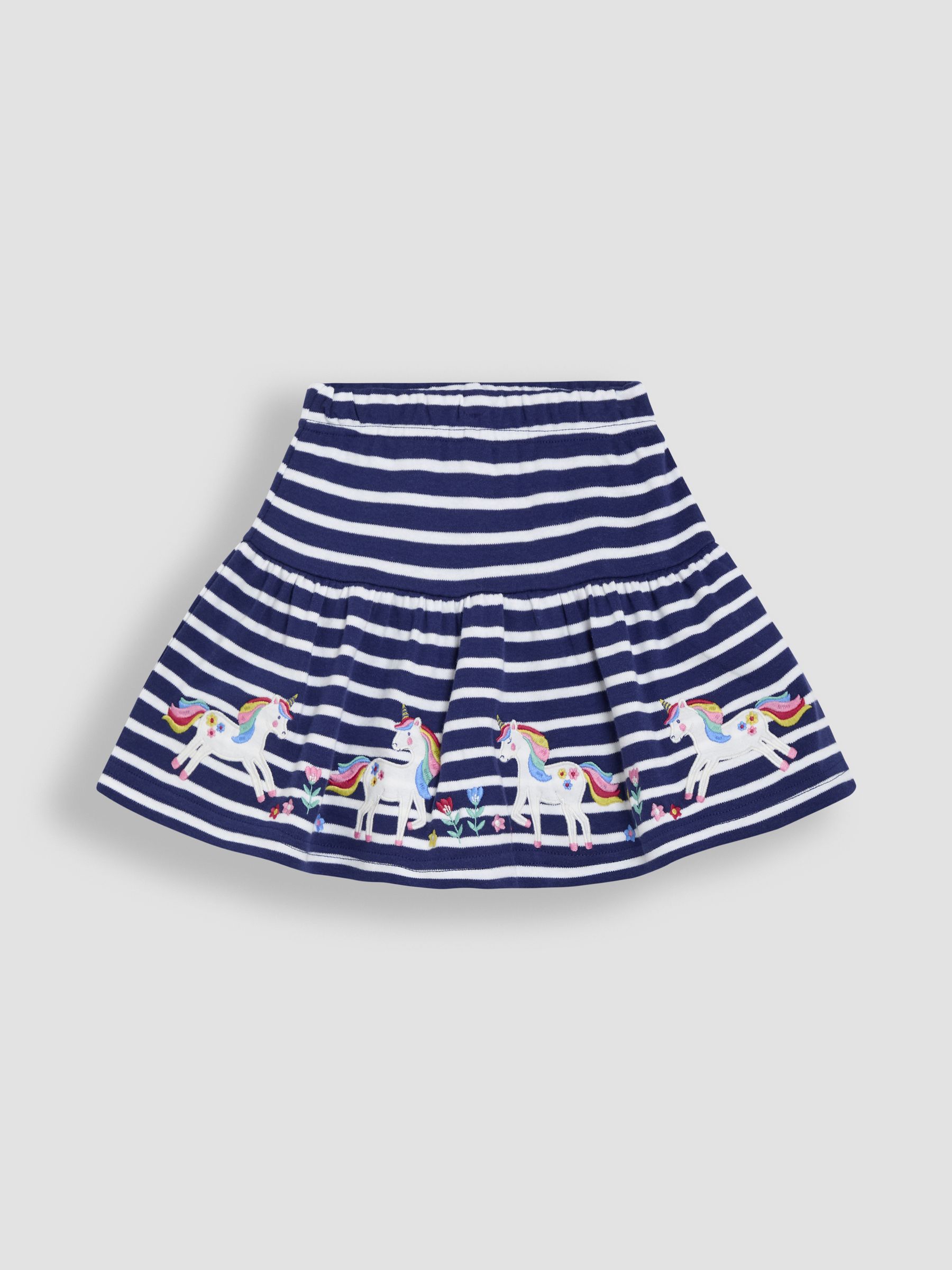 Navy Blue Unicorn Appliqué Skort - Image 1 of 3