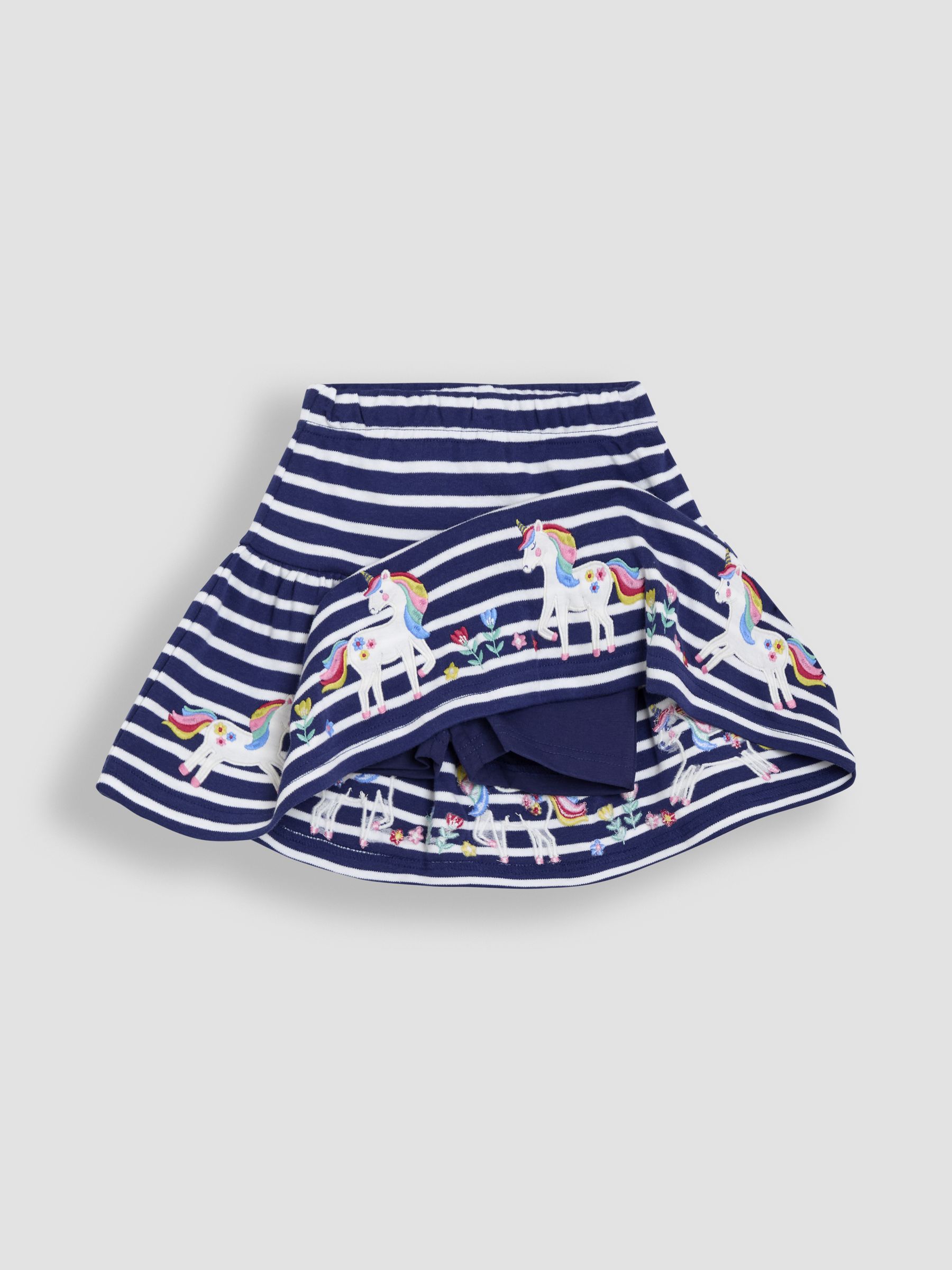Navy Blue Unicorn Appliqué Skort - Image 2 of 3