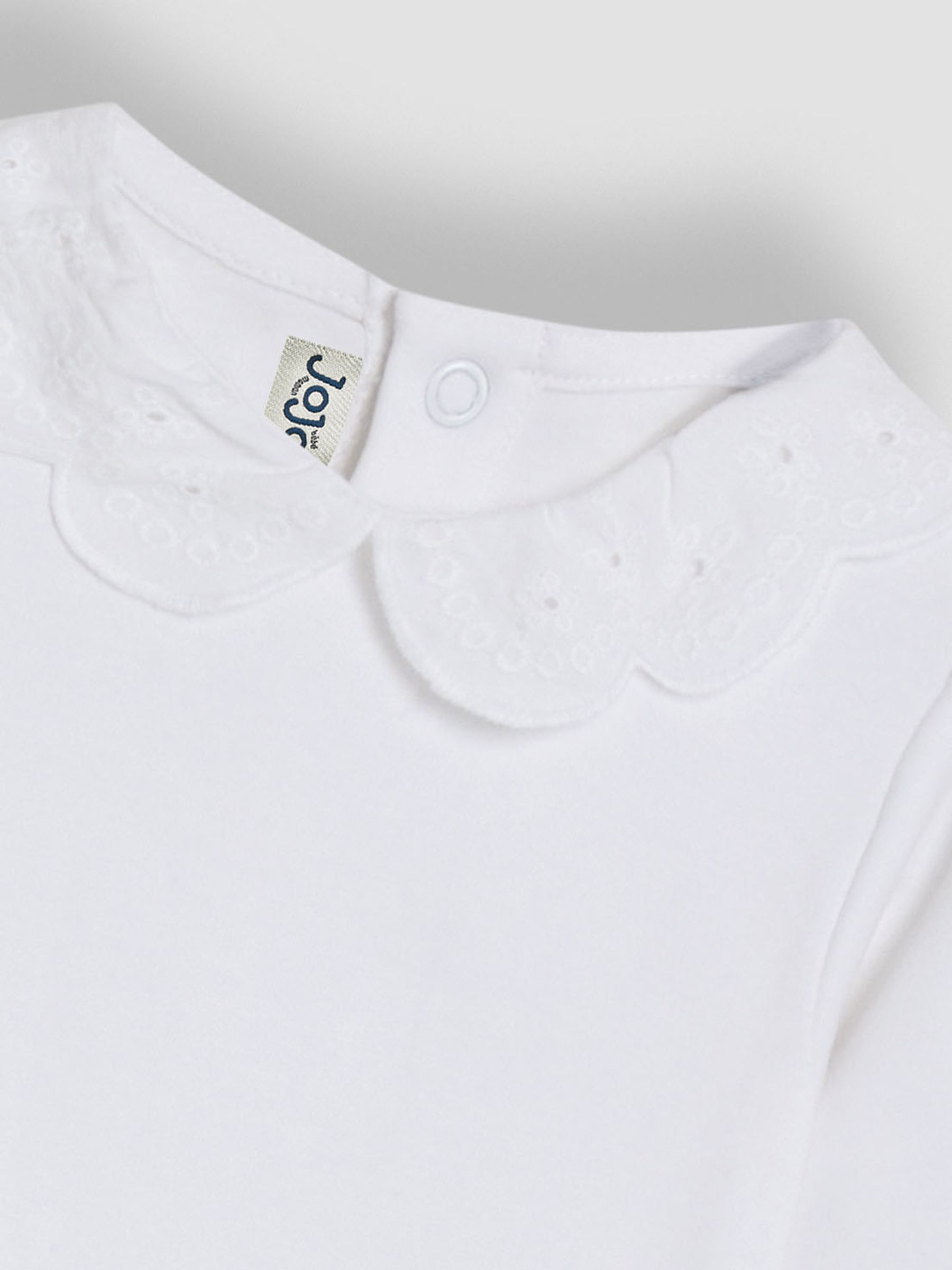 White Broderie Collar Long Sleeve Body - Image 2 of 3