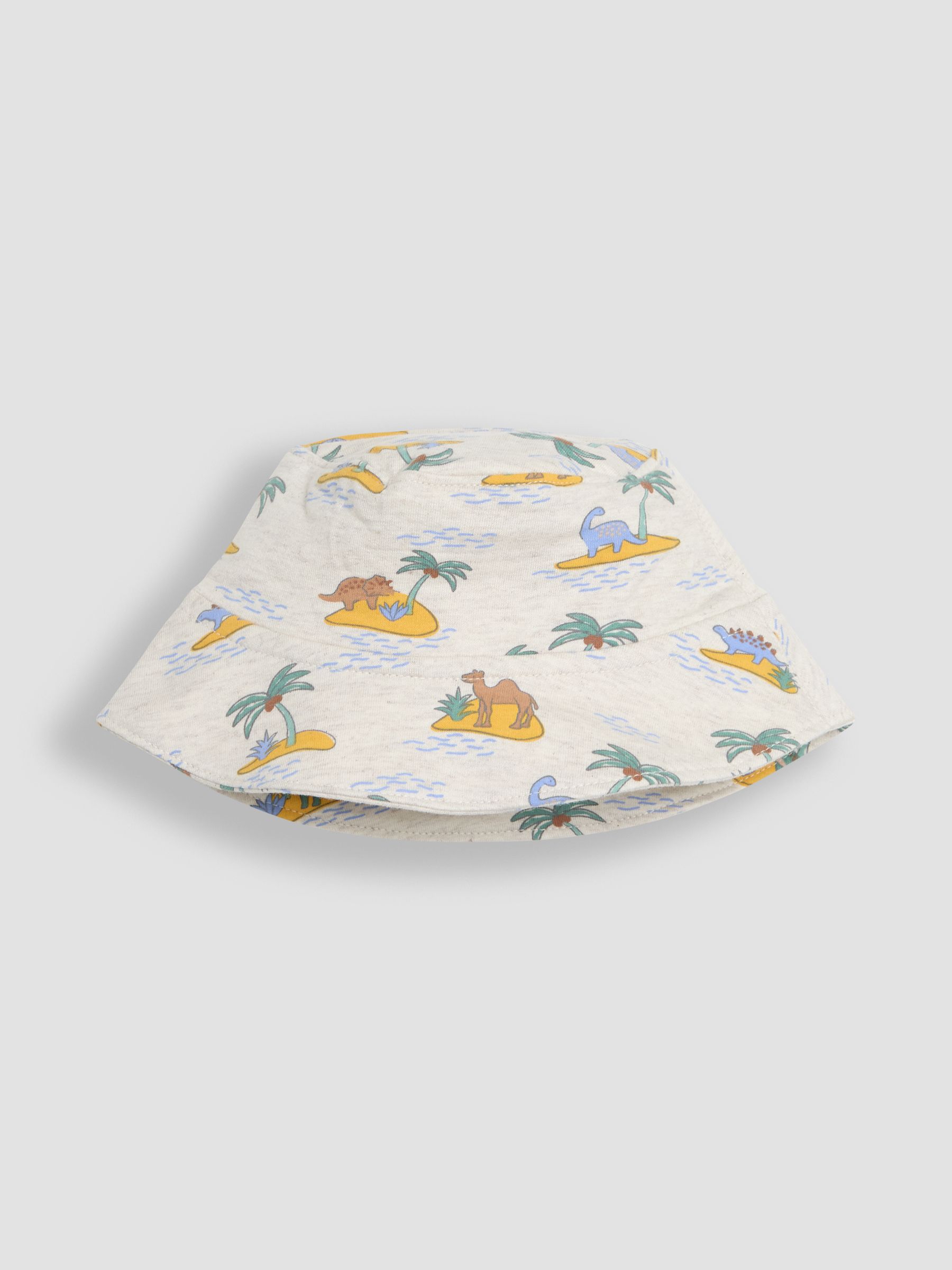 Natural 100% Cotton Dino Dungarees & T-Shirt Set with Hat 3 Piece - Image 6 of 8