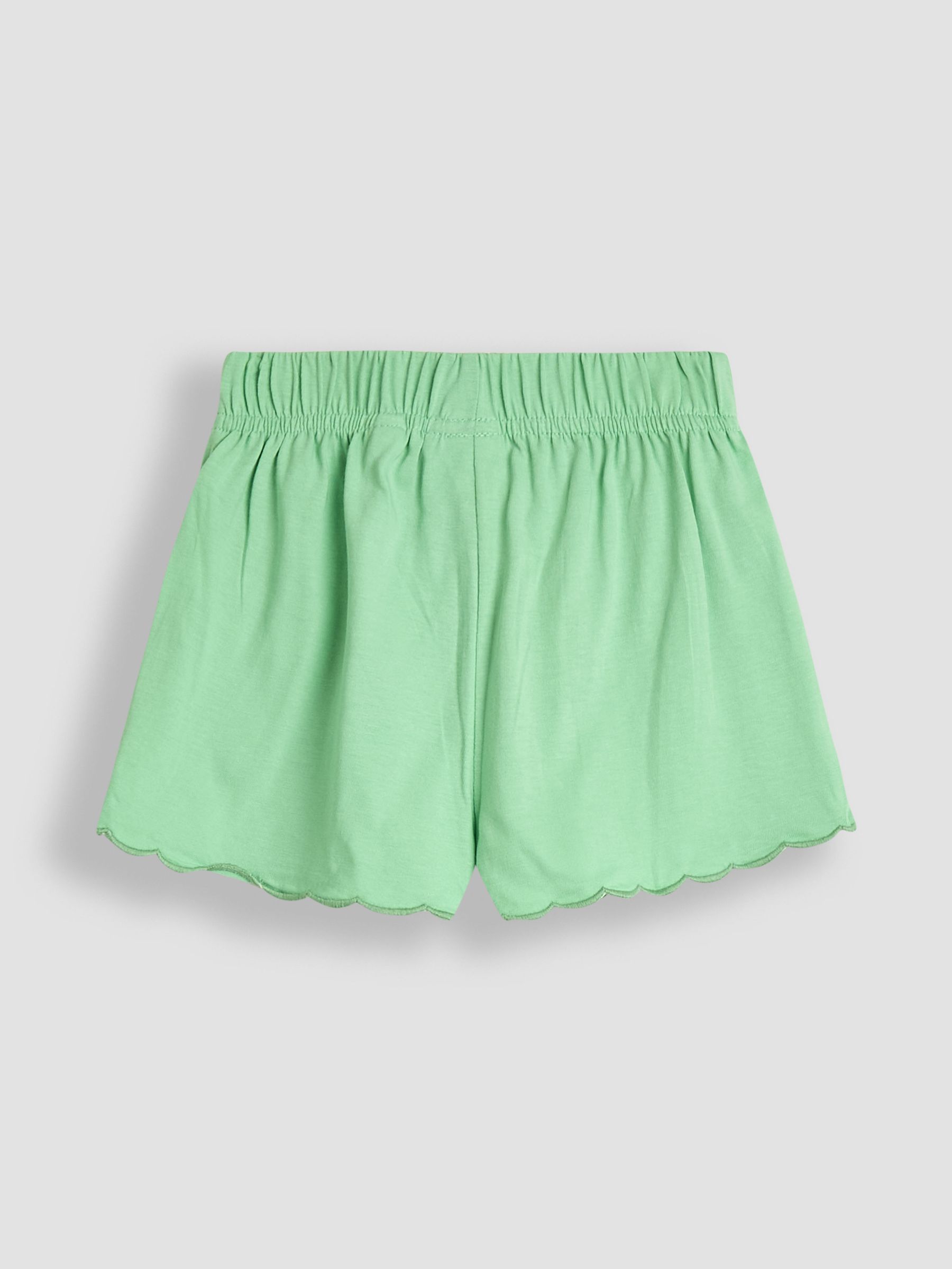 Green Floral 2-Pack Scallop Hem Shorts - Image 4 of 4