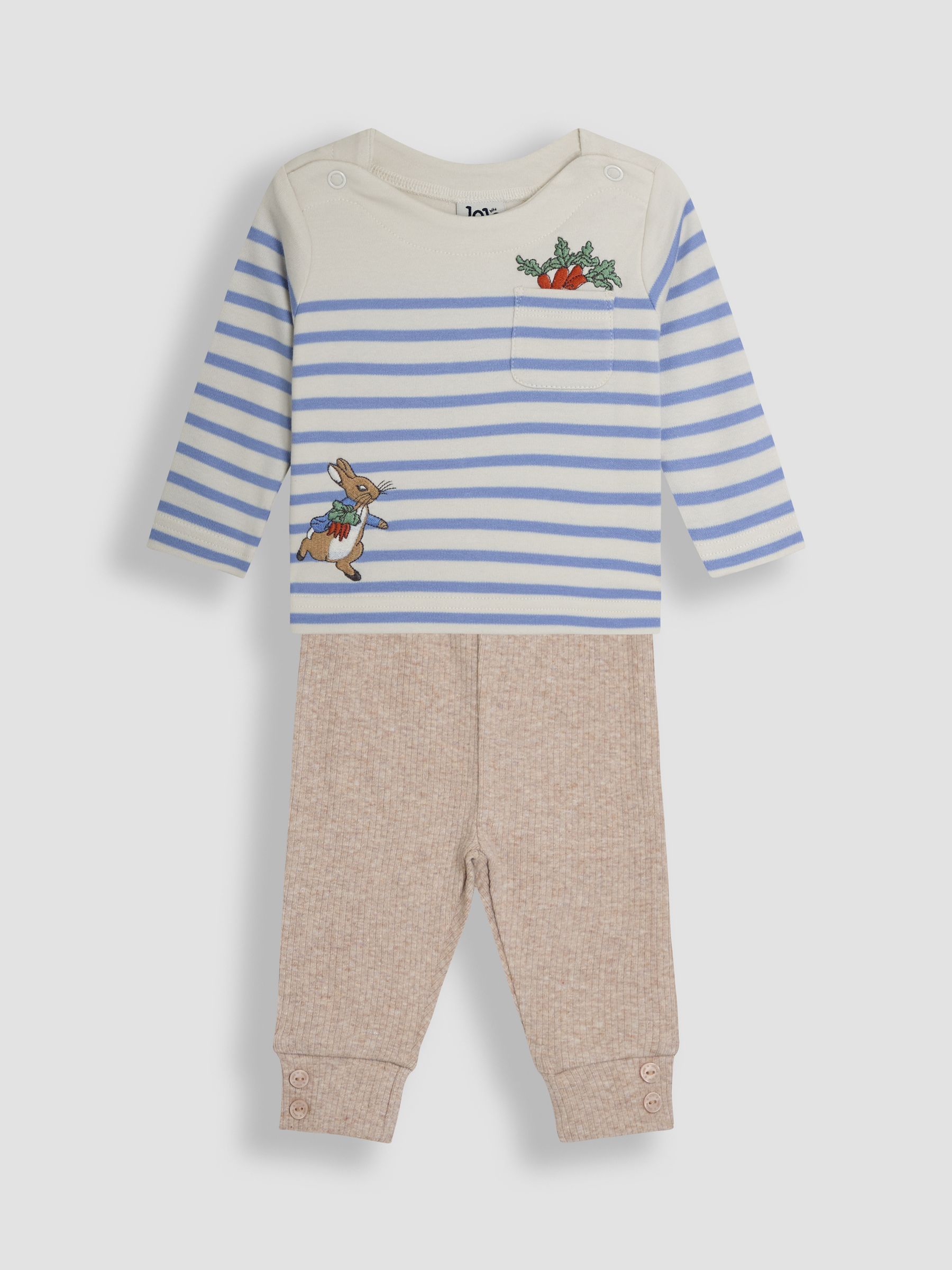 Ecru 2-Piece Peter Rabbit™ Top & Rib Legging Set - Image 3 of 8