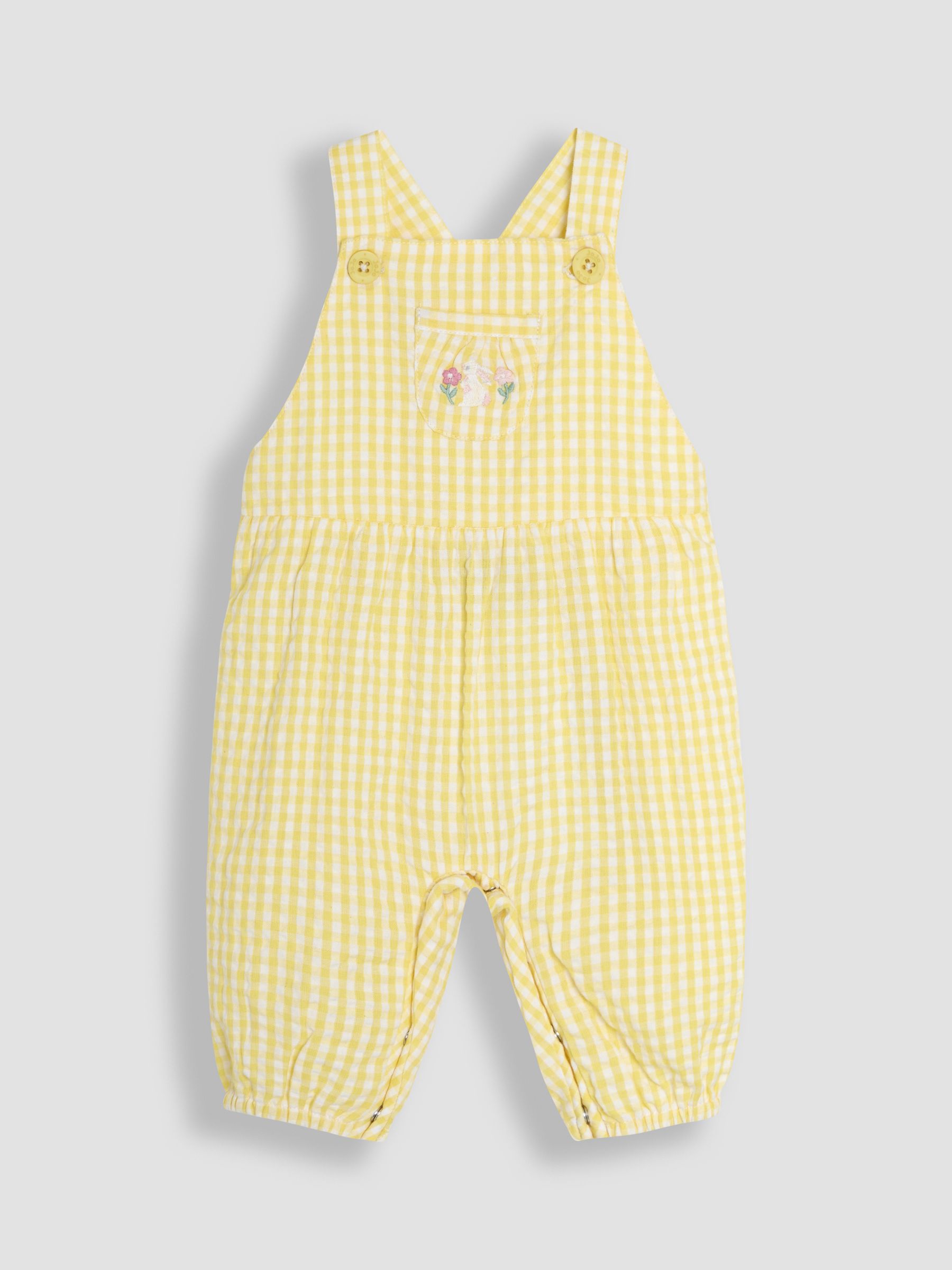 Yellow Bunny Embroidered Dungarees & Body Set 2 Piece - Image 2 of 6