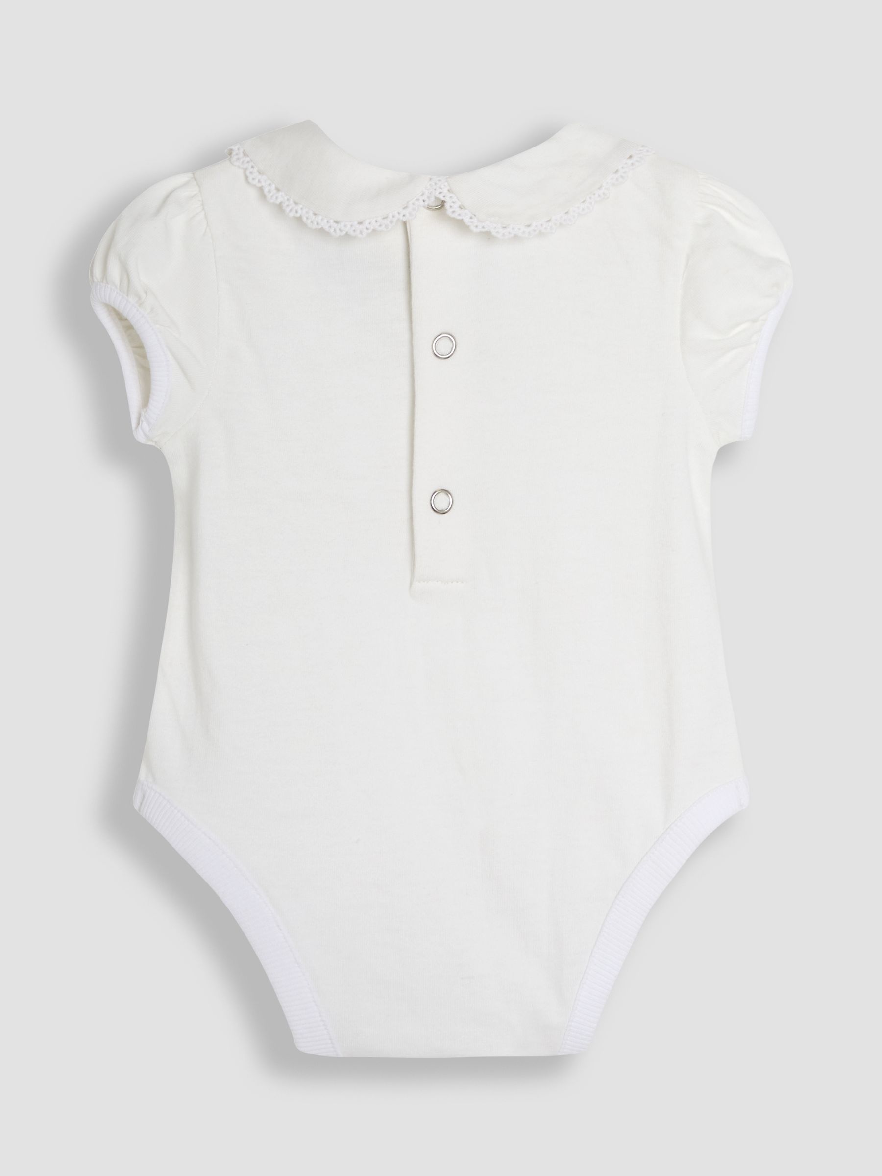 Yellow Bunny Embroidered Dungarees & Body Set 2 Piece - Image 5 of 6
