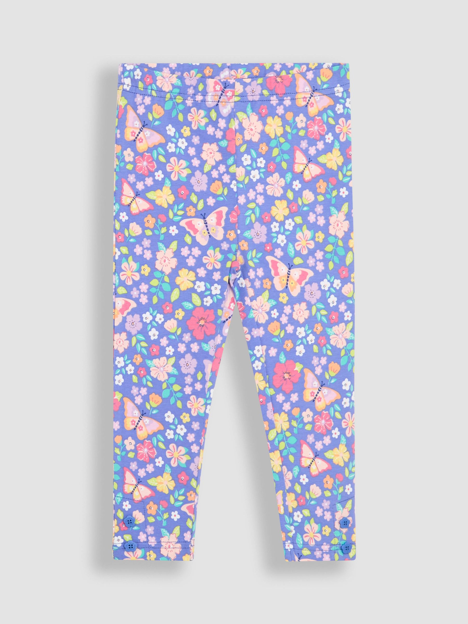 Lilac Purple Butterfly Floral Leggings 2 Pack - Image 2 of 5