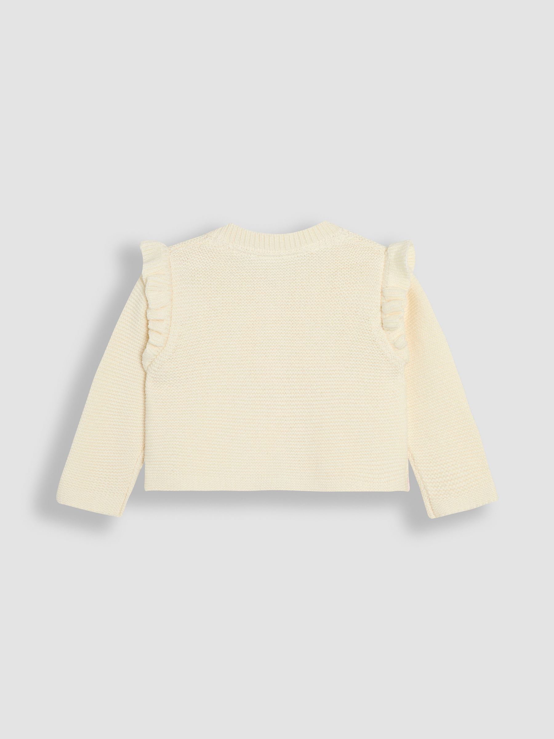Cream Frill Shoulder Cardigan - Image 2 of 3