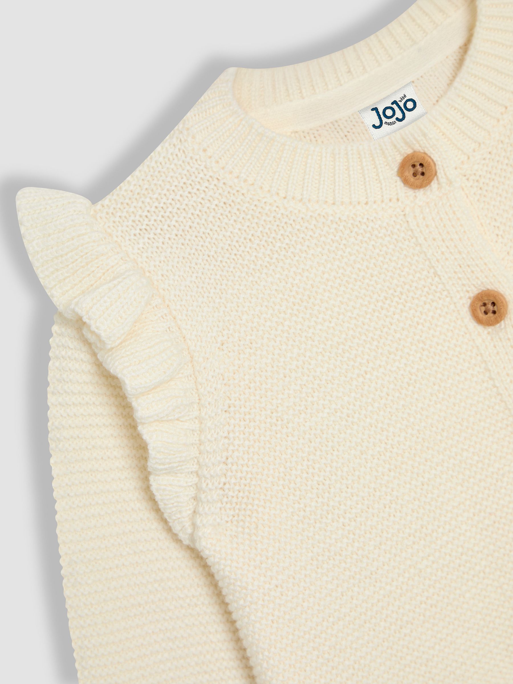 Cream Frill Shoulder Cardigan - Image 3 of 3