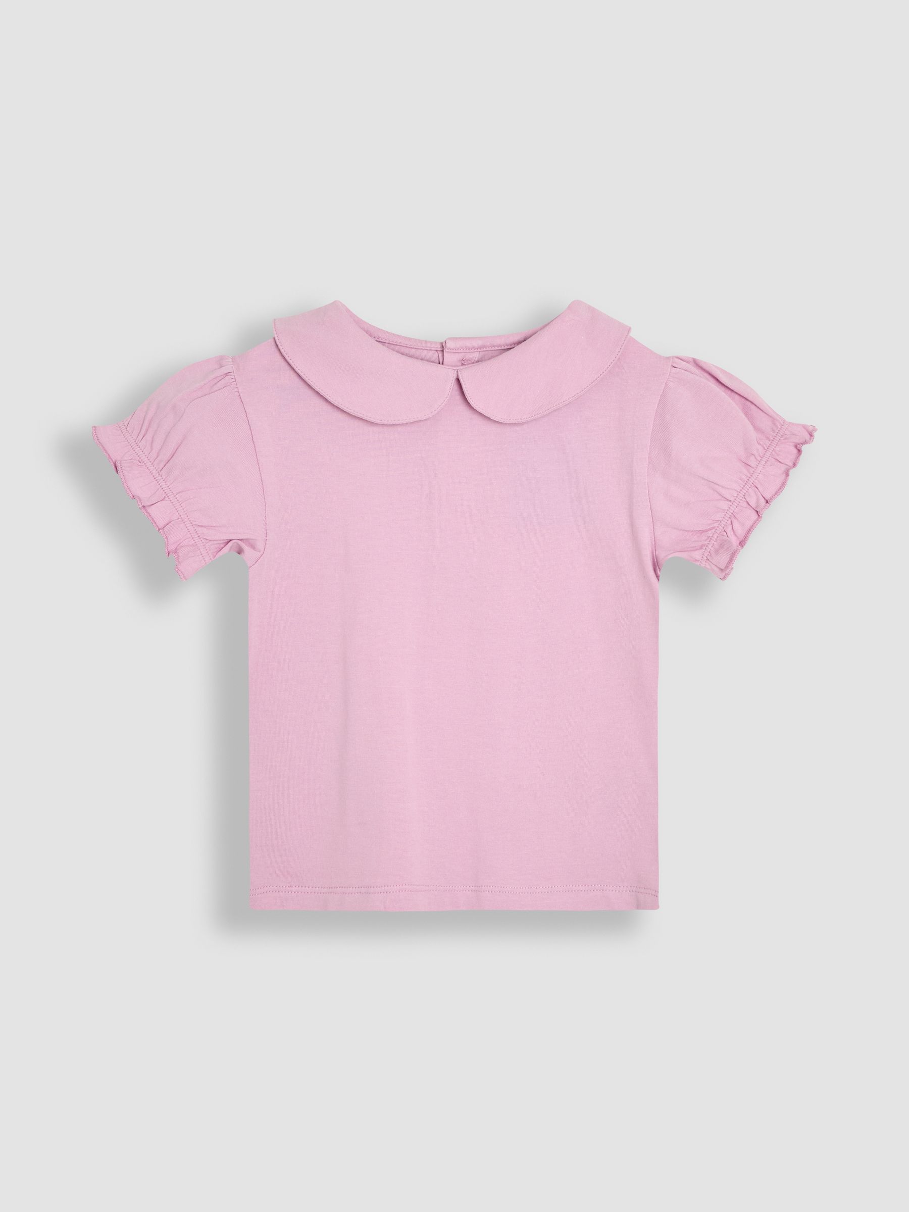 Lilac Purple Floral 2-Pack Puff Sleeve Collared T-Shirts - Image 4 of 5