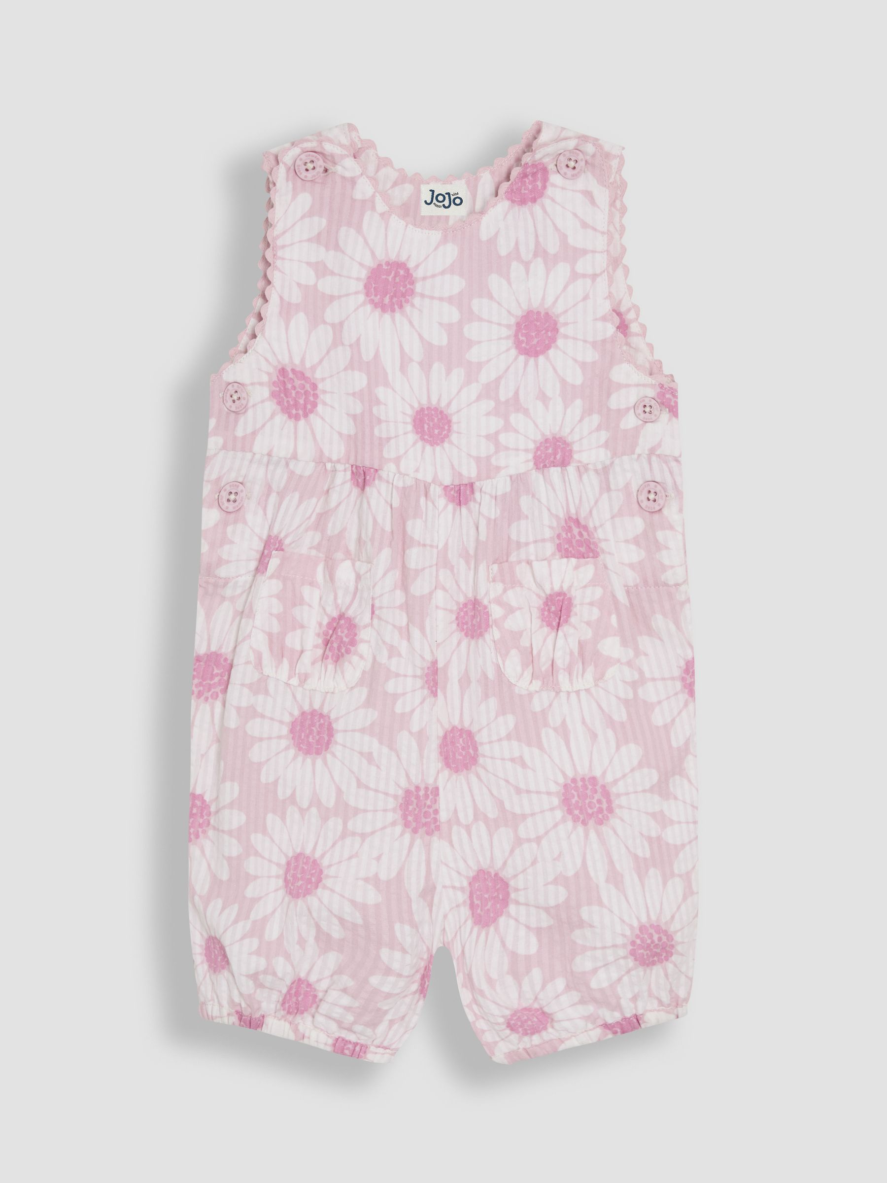 Pink Daisy Printed Dungarees - Image 1 of 3