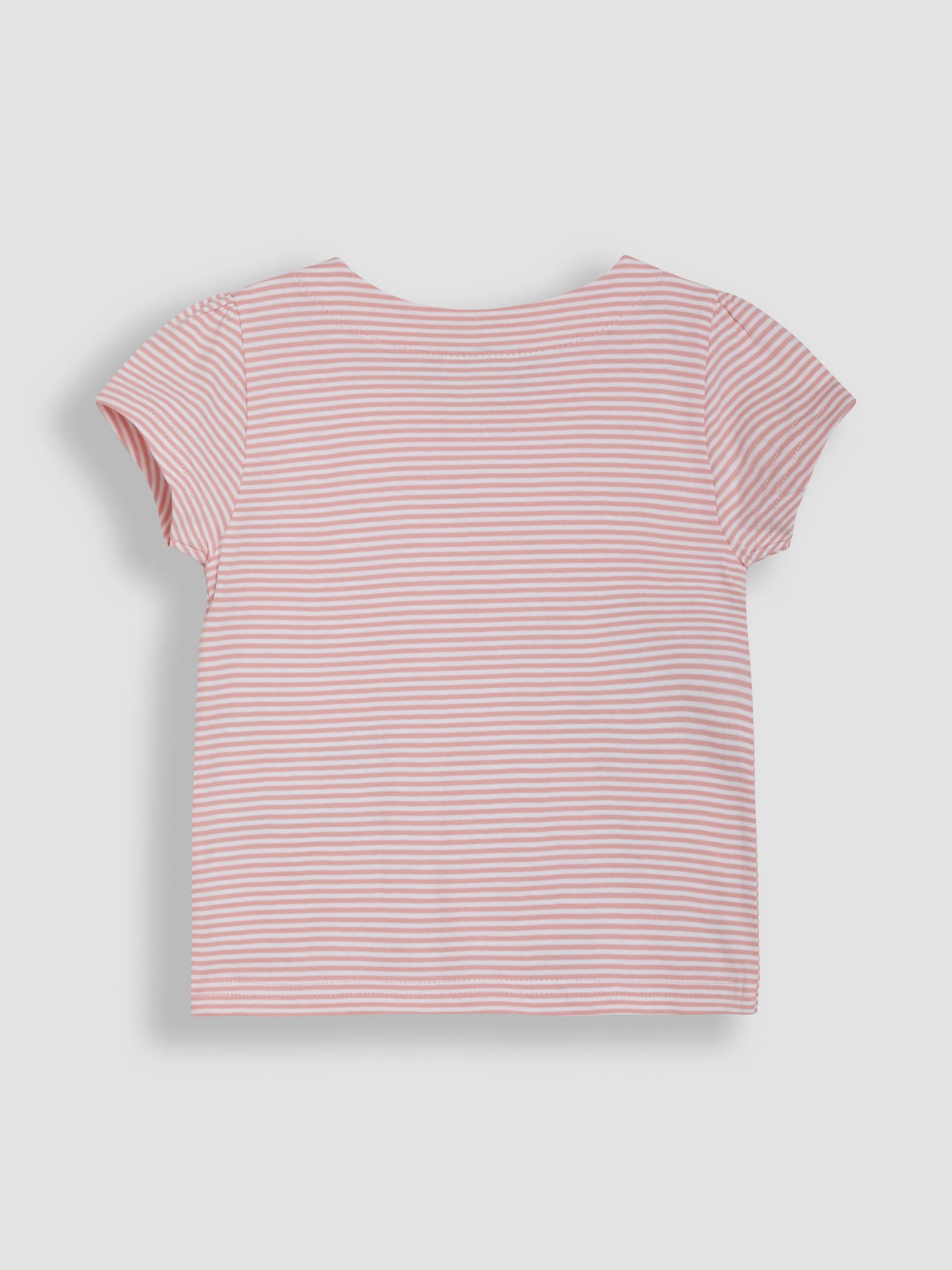 Coral Pink Safari Animal Print Appliqué 100% Cotton T-Shirt - Image 2 of 3