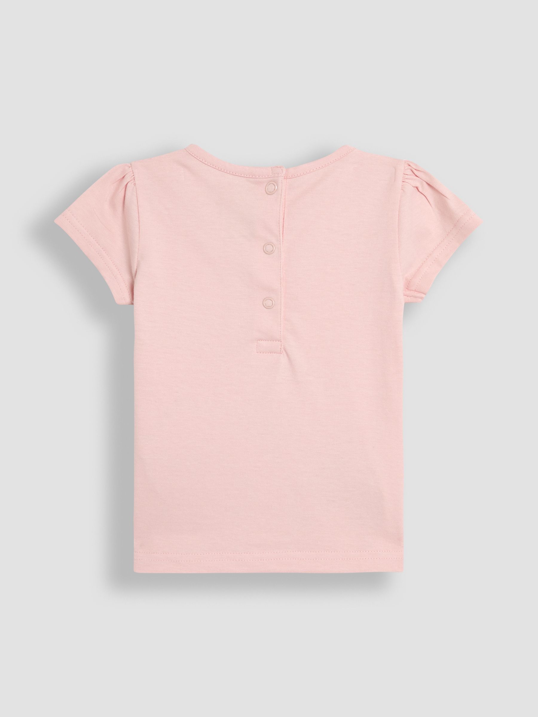 Coral Pink Elephant Printed 100% Cotton T-Shirt - Image 2 of 3