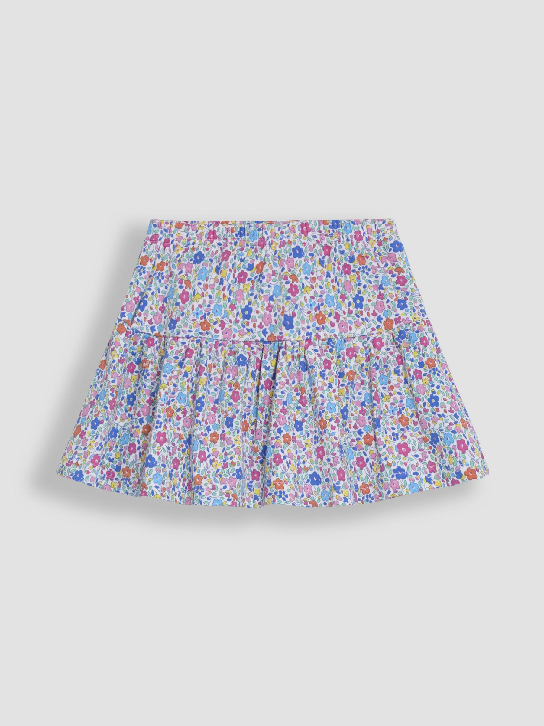Fuchsia Pink Ditsy Floral Printed 100% Cotton Skort - Image 2 of 3