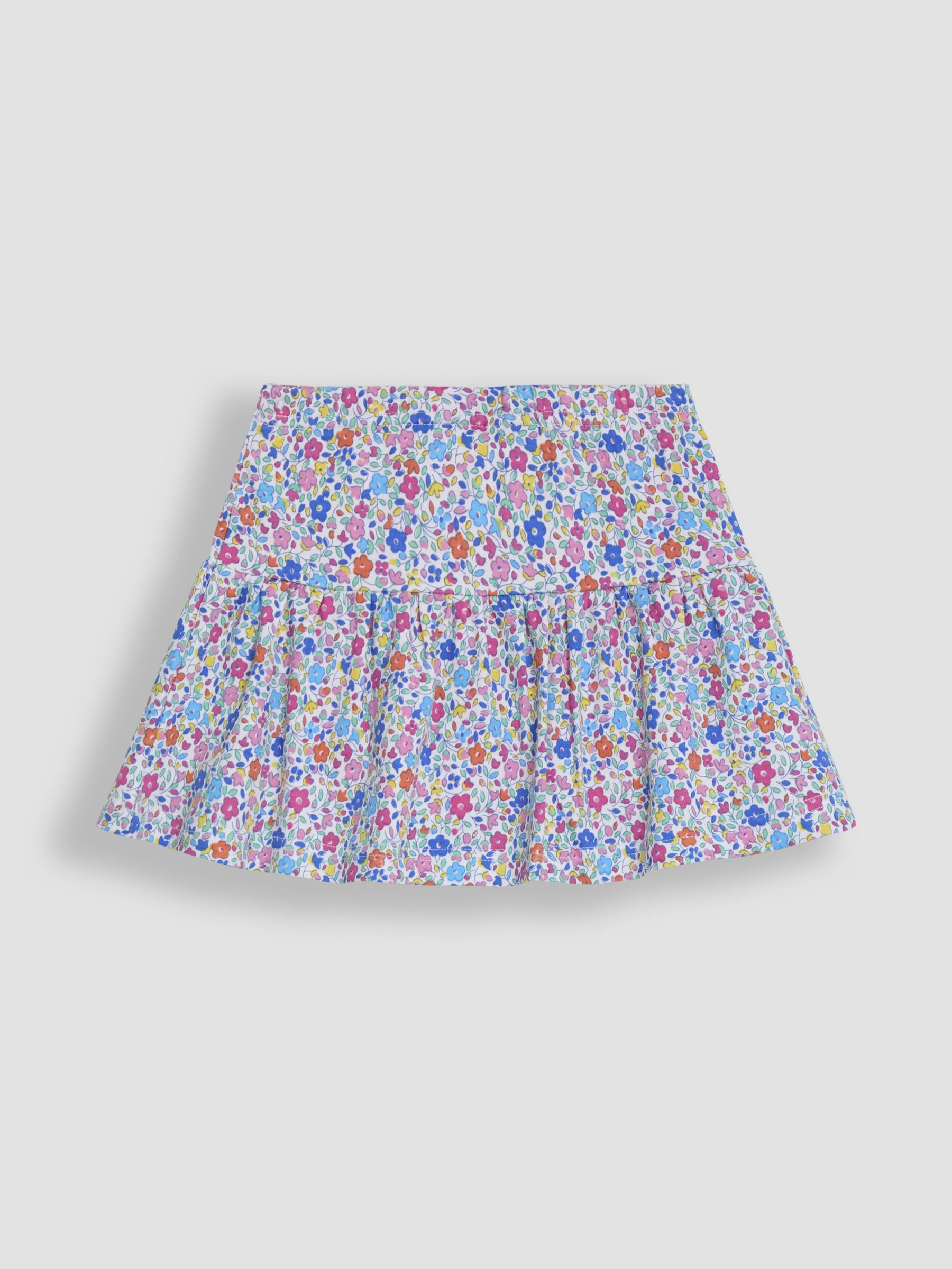 Fuchsia Pink Ditsy Floral Printed 100% Cotton Skort - Image 3 of 3