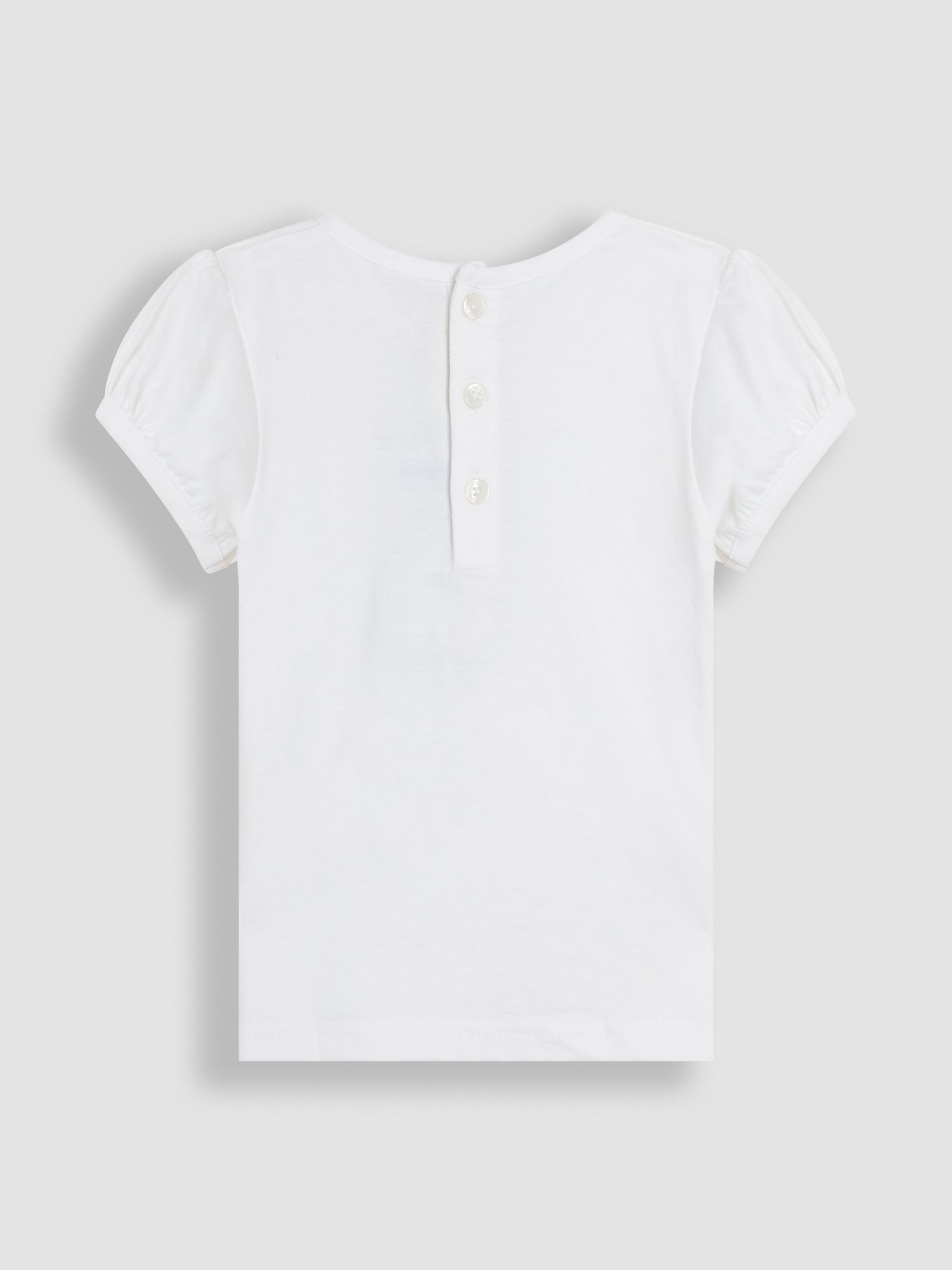 Blue 2-Piece Frill Shoulder Dungarees & T-Shirt Set - Image 5 of 6