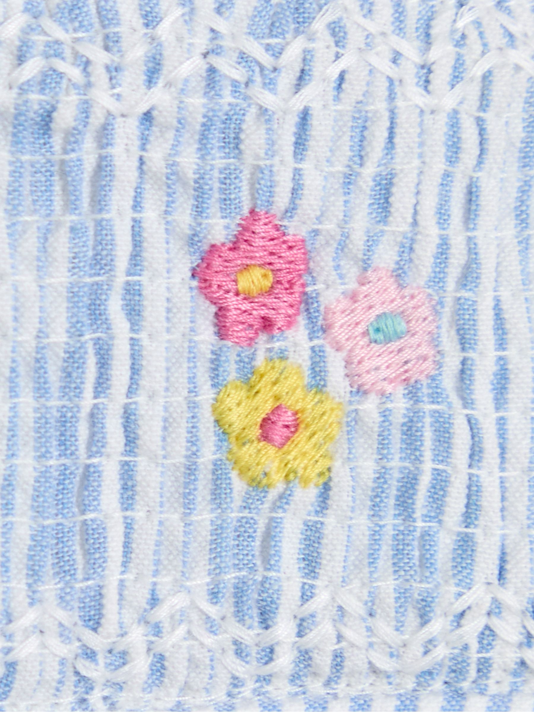 Blue Boat Seersucker Appliqué Smocked Dress - Image 3 of 3