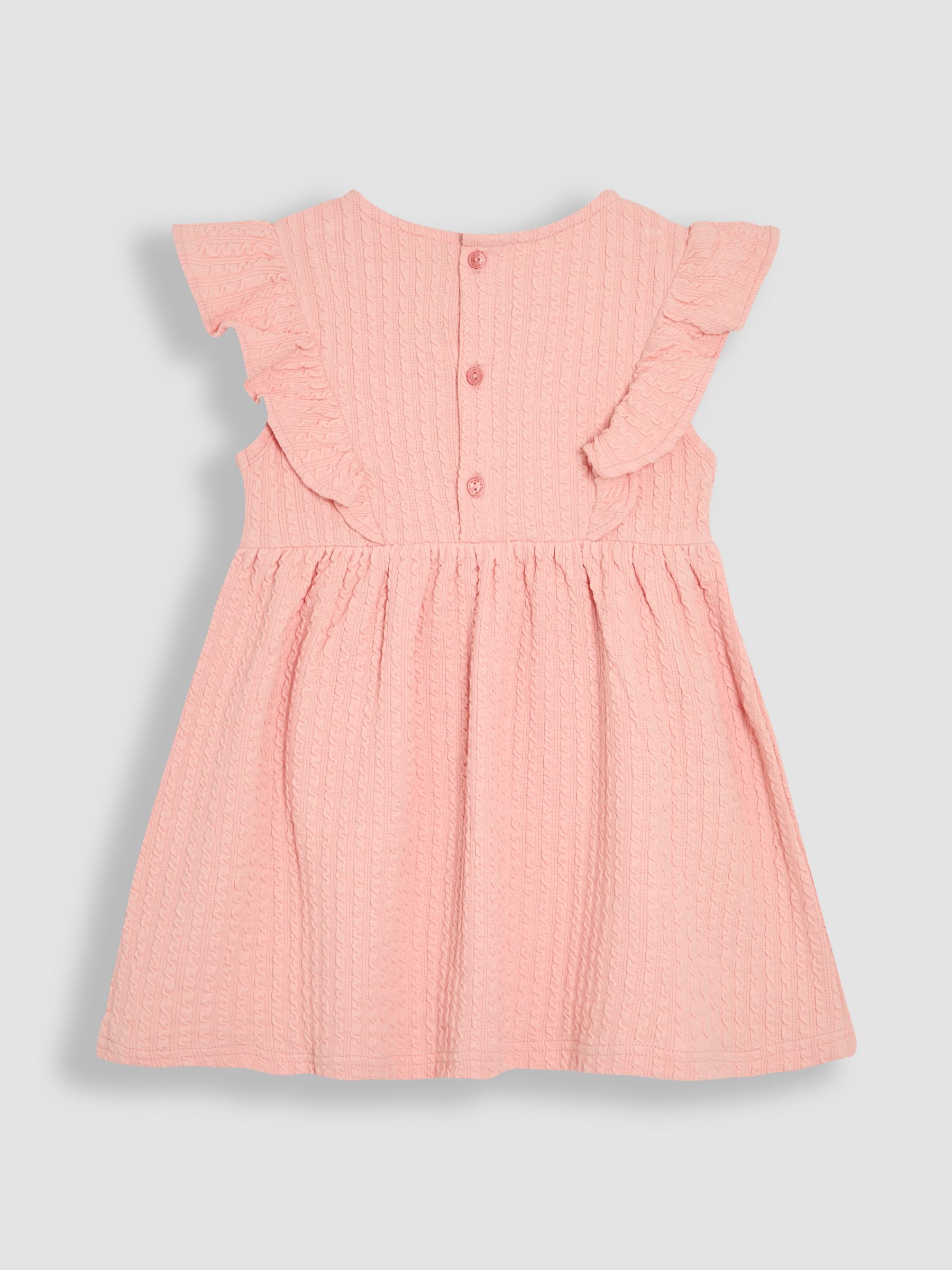 Coral Pink Giraffe Appliqué Summer Dress - Image 2 of 3