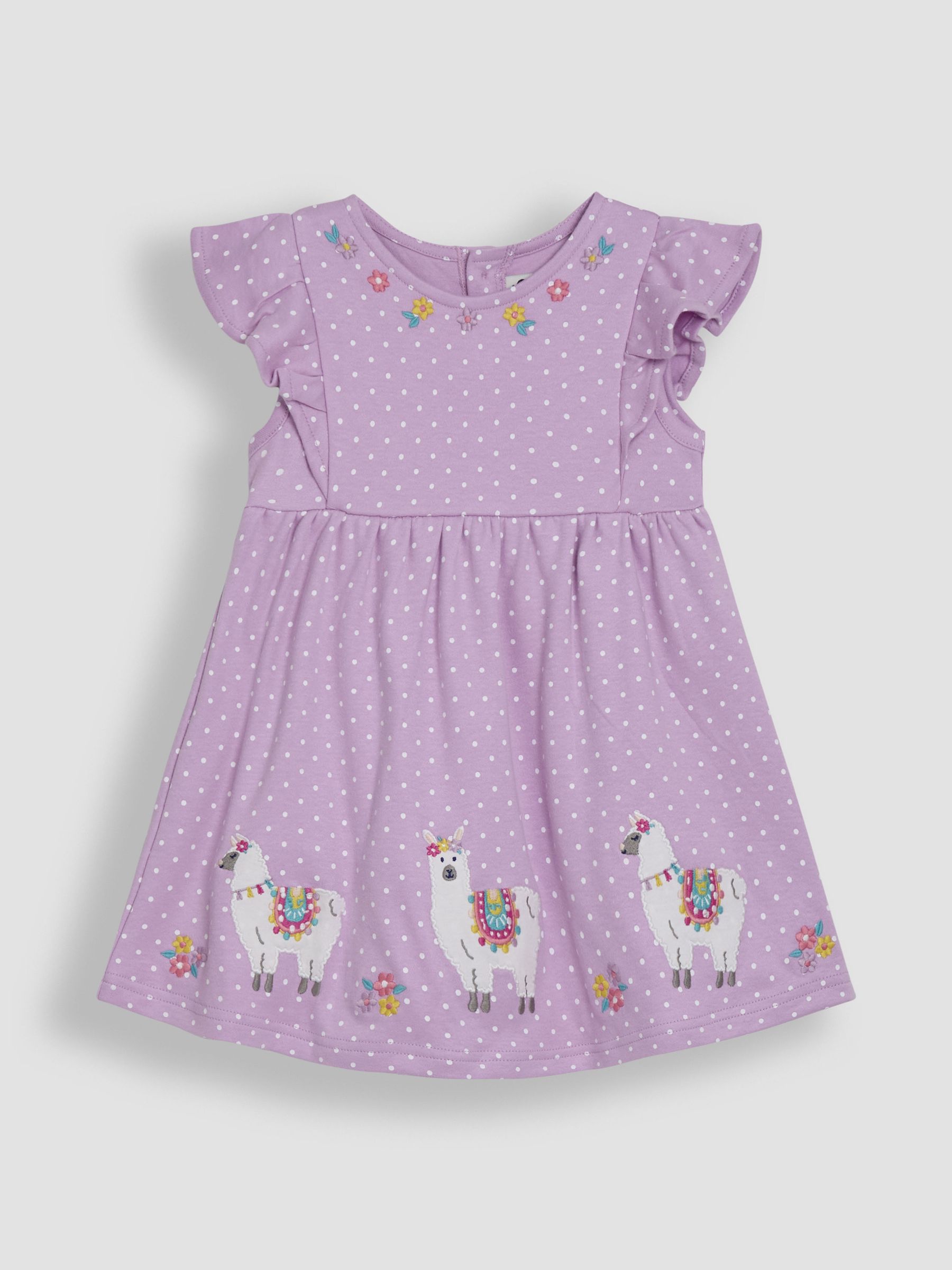 Lilac Purple Llama Appliqué Summer Dress - Image 1 of 3