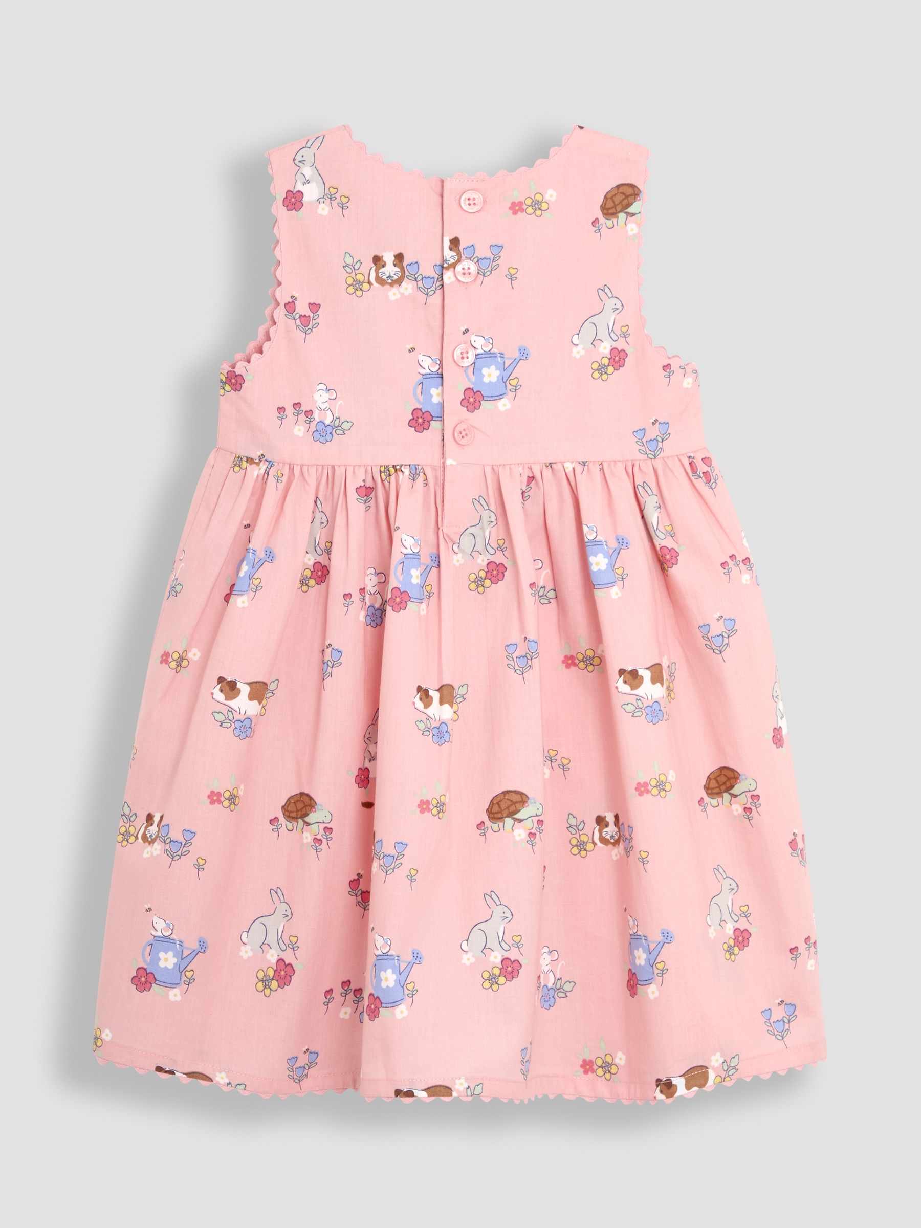 Pink Bunny & Guinea Pig Printed Summer Dress - Image 2 of 3