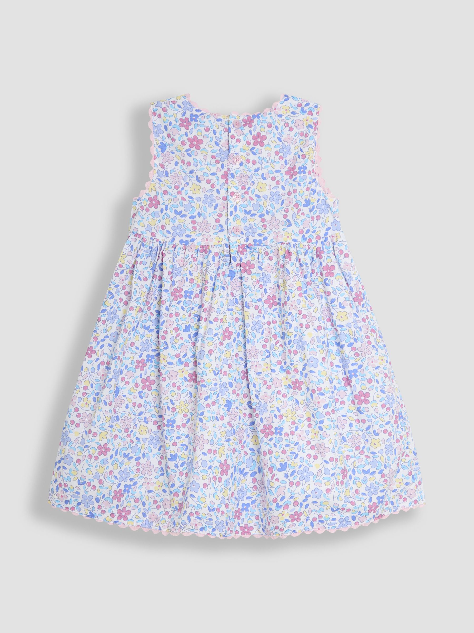 Pink Duck Summer Sleeveless Appliqué 100% Cotton Dress - Image 2 of 3