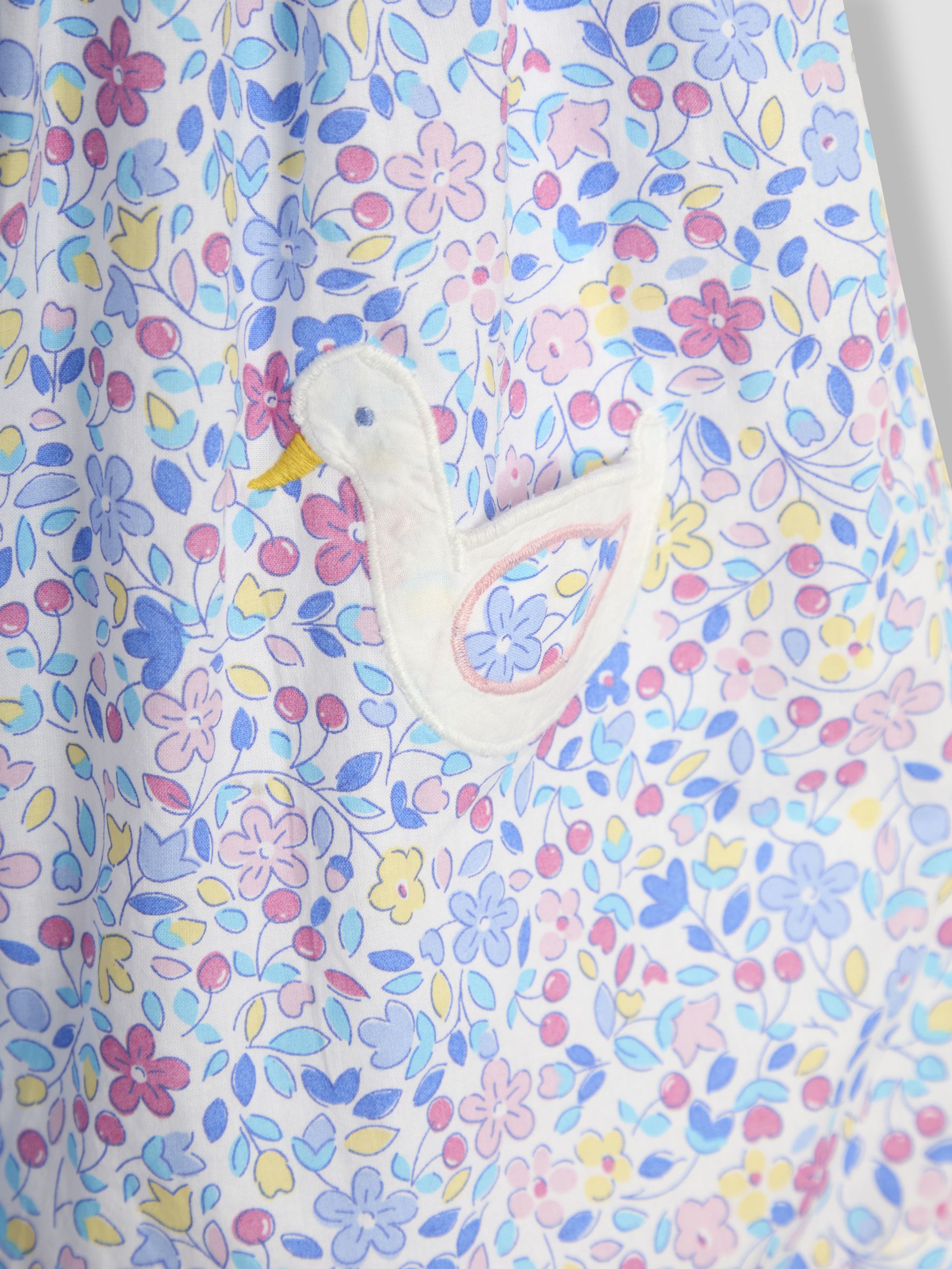 Pink Duck Summer Sleeveless Appliqué 100% Cotton Dress - Image 3 of 3