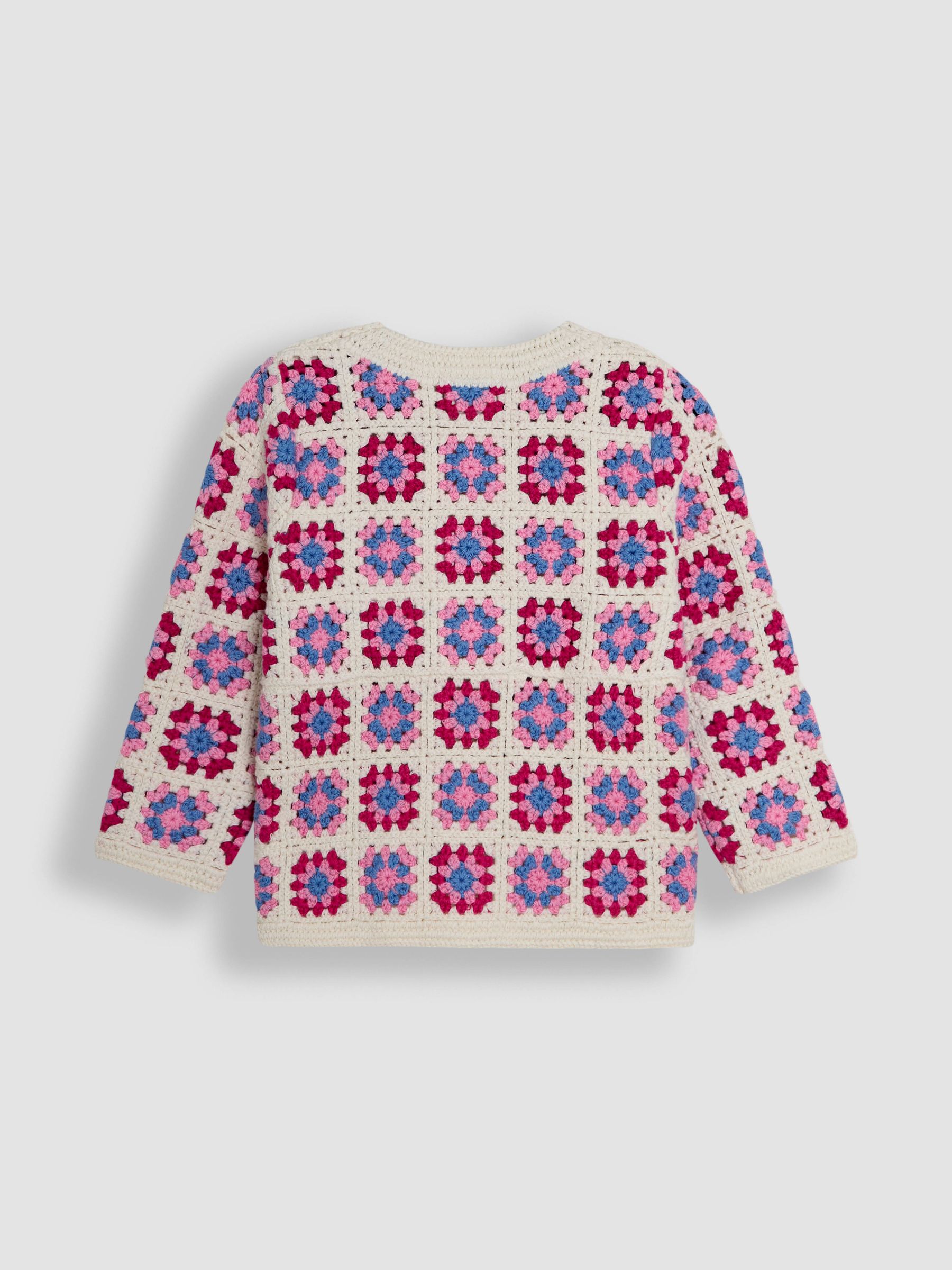 Pink Classic Crochet Cardigan - Image 2 of 3