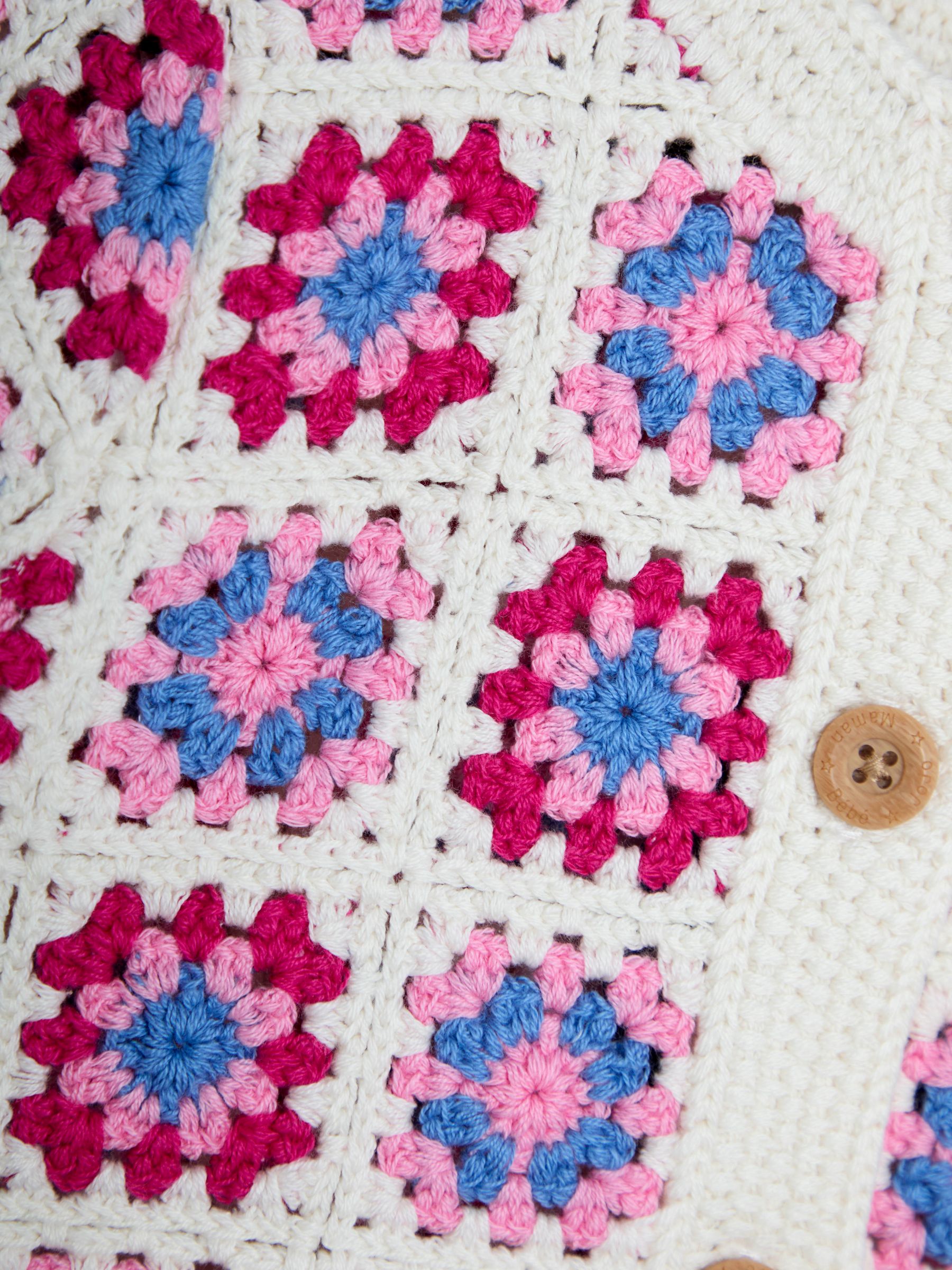Pink Classic Crochet Cardigan - Image 3 of 3