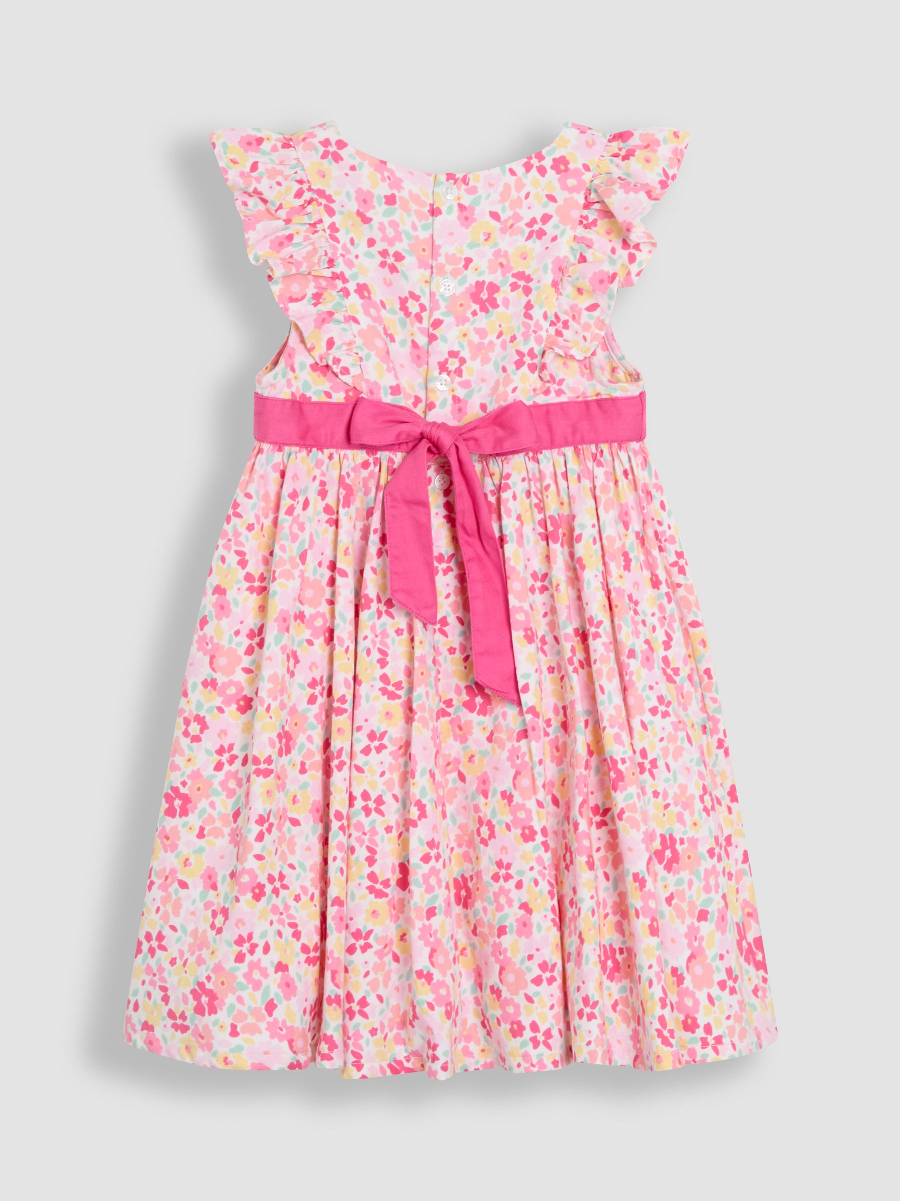 Pink Pretty Floral Ruffle Front Party Dress - Image 3 of 4