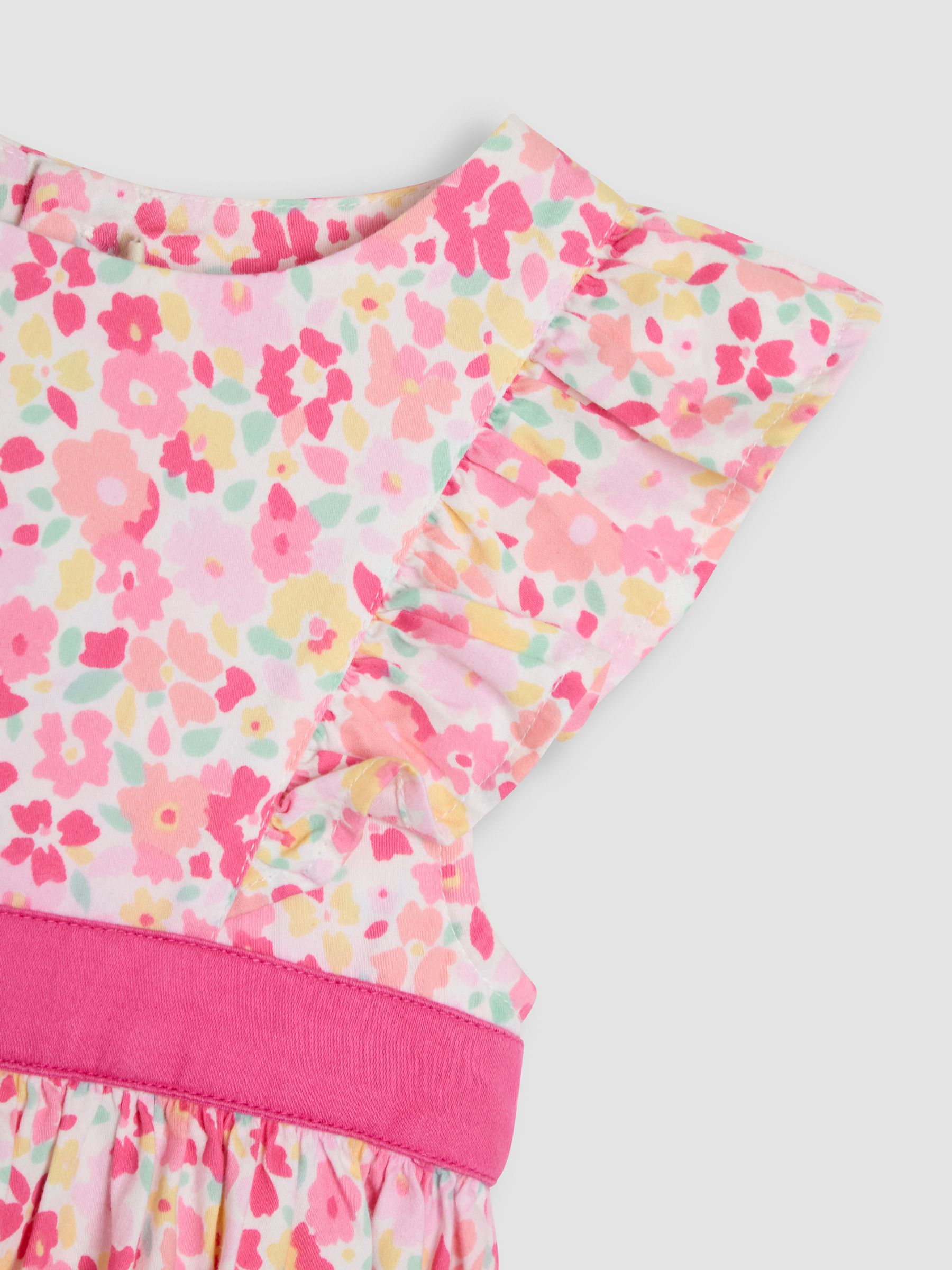 Pink Pretty Floral Ruffle Front Party Dress - Image 4 of 4
