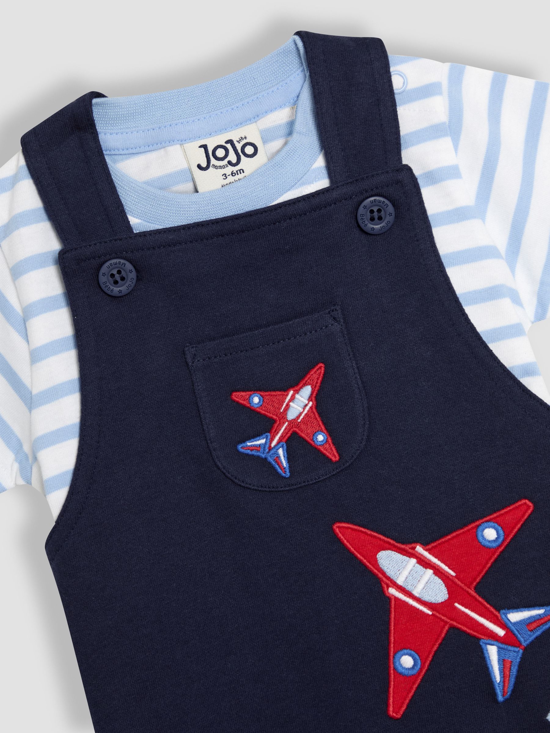Navy 2-Piece Red Arrows Dungarees And T-Shirt Set - Image 6 of 6