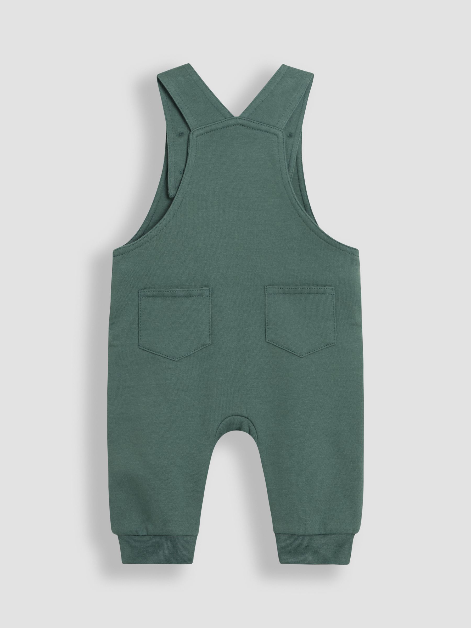 Khaki Diplodocus 2-Piece Appliqué Dungarees & T-Shirt Set - Image 3 of 6