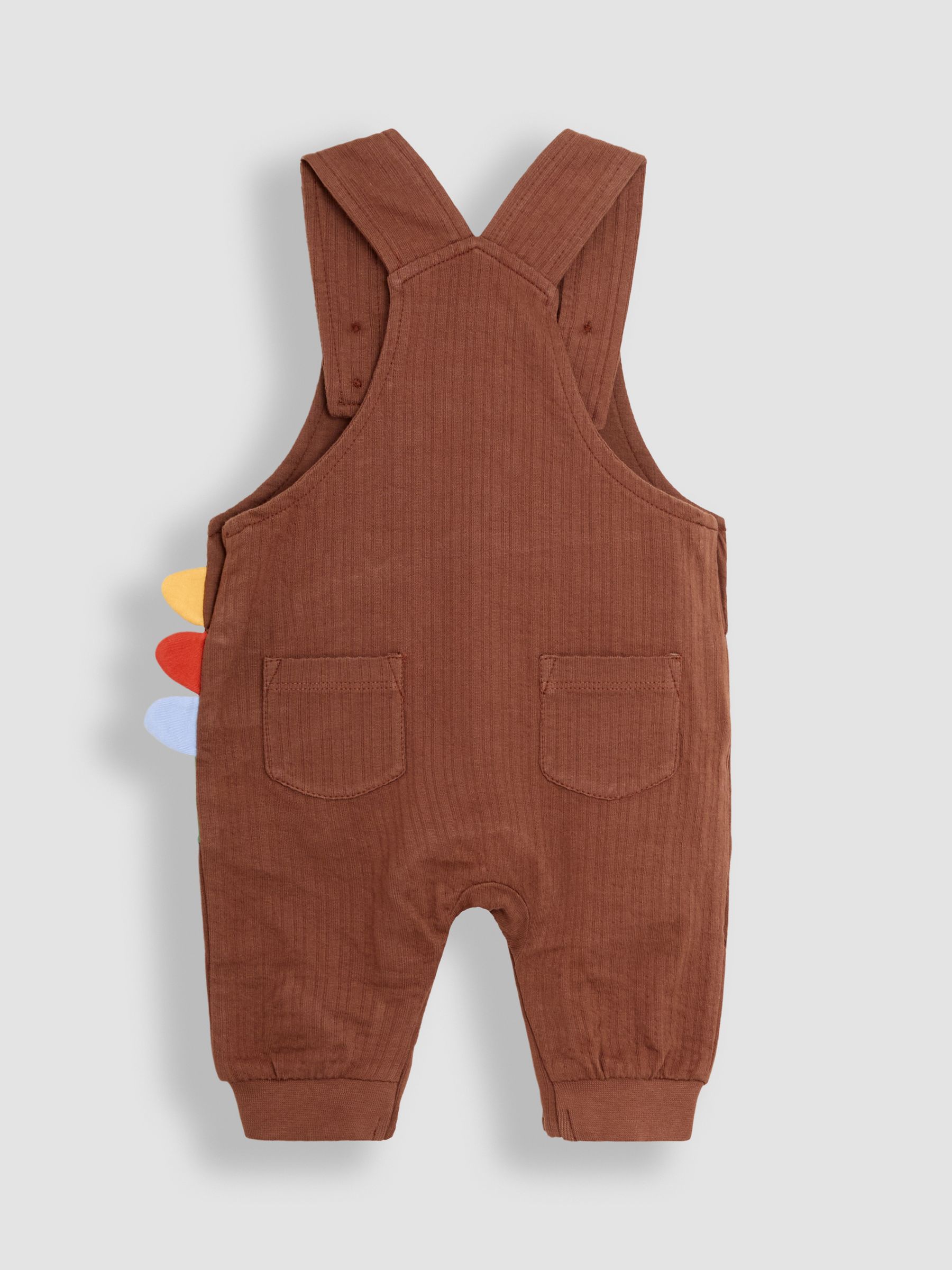 Brown TRex 2-Piece Appliqué Dungarees & T-Shirt Set - Image 3 of 6