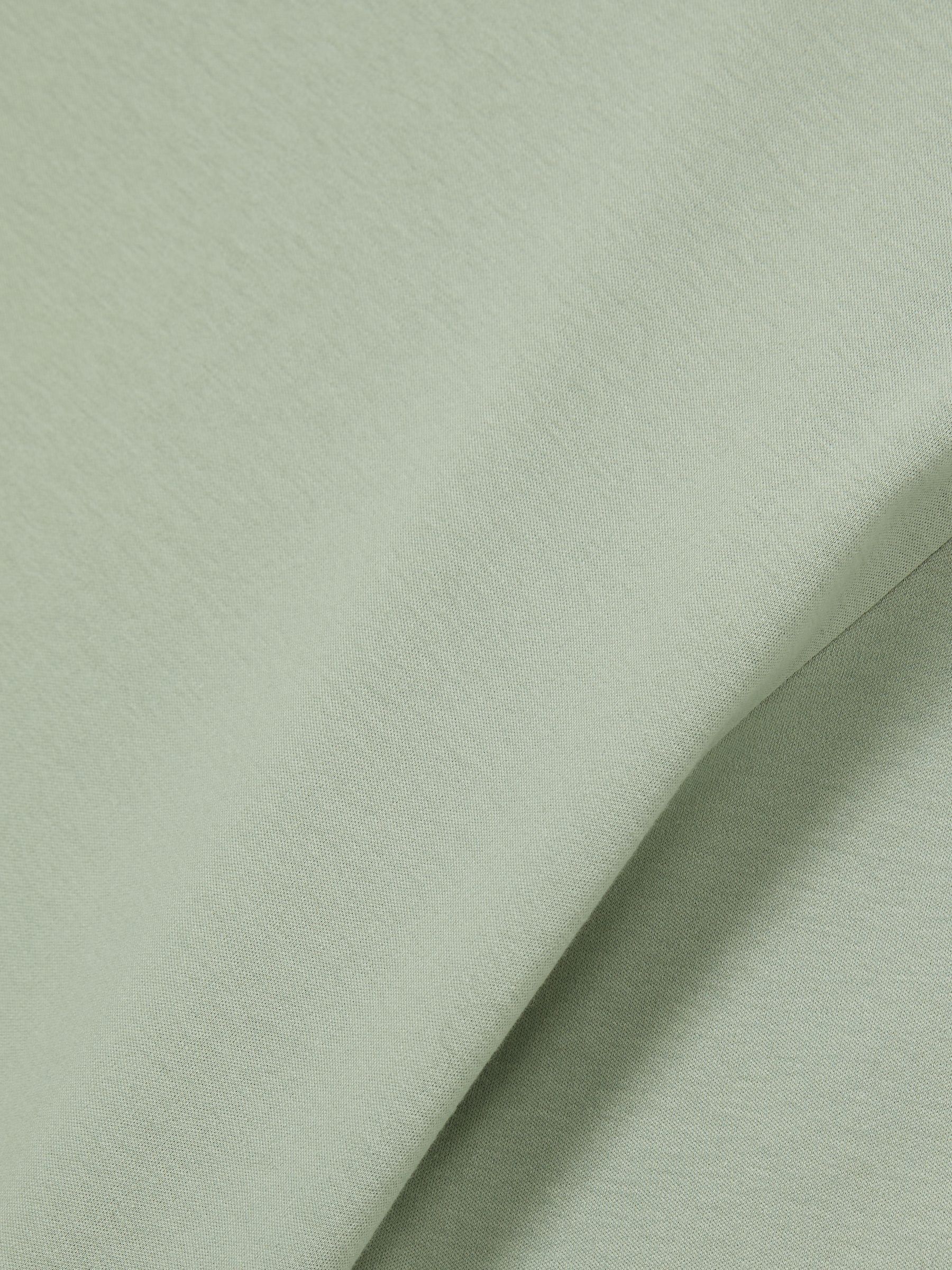 Mercerised-Cotton Crew-Neck T-Shirt in Sage Green - Image 6 of 6