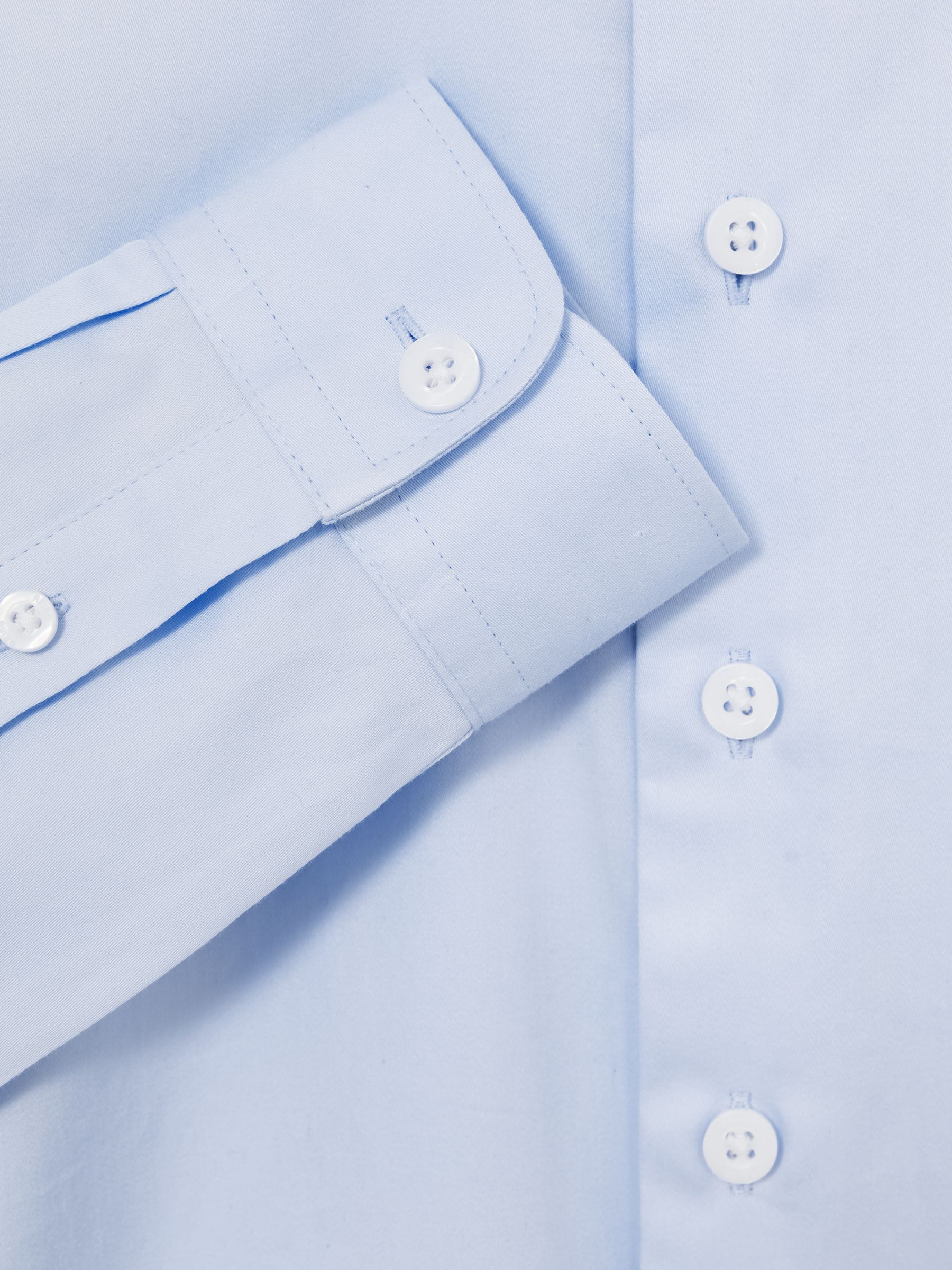 9-13 yrs Slim-Fit Cotton Shirt in Soft Blue - Image 4 of 4