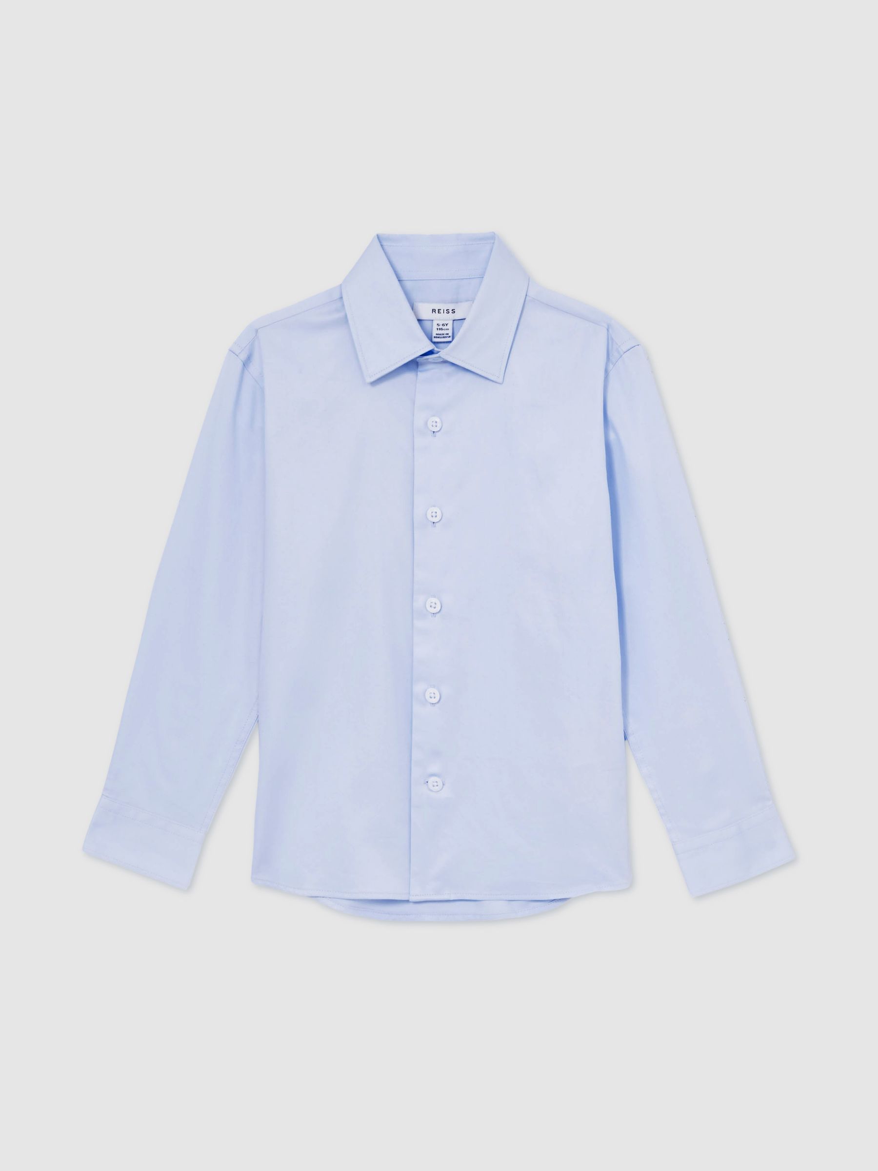 100% Cotton Shirt in Soft Blue - Image 1 of 4