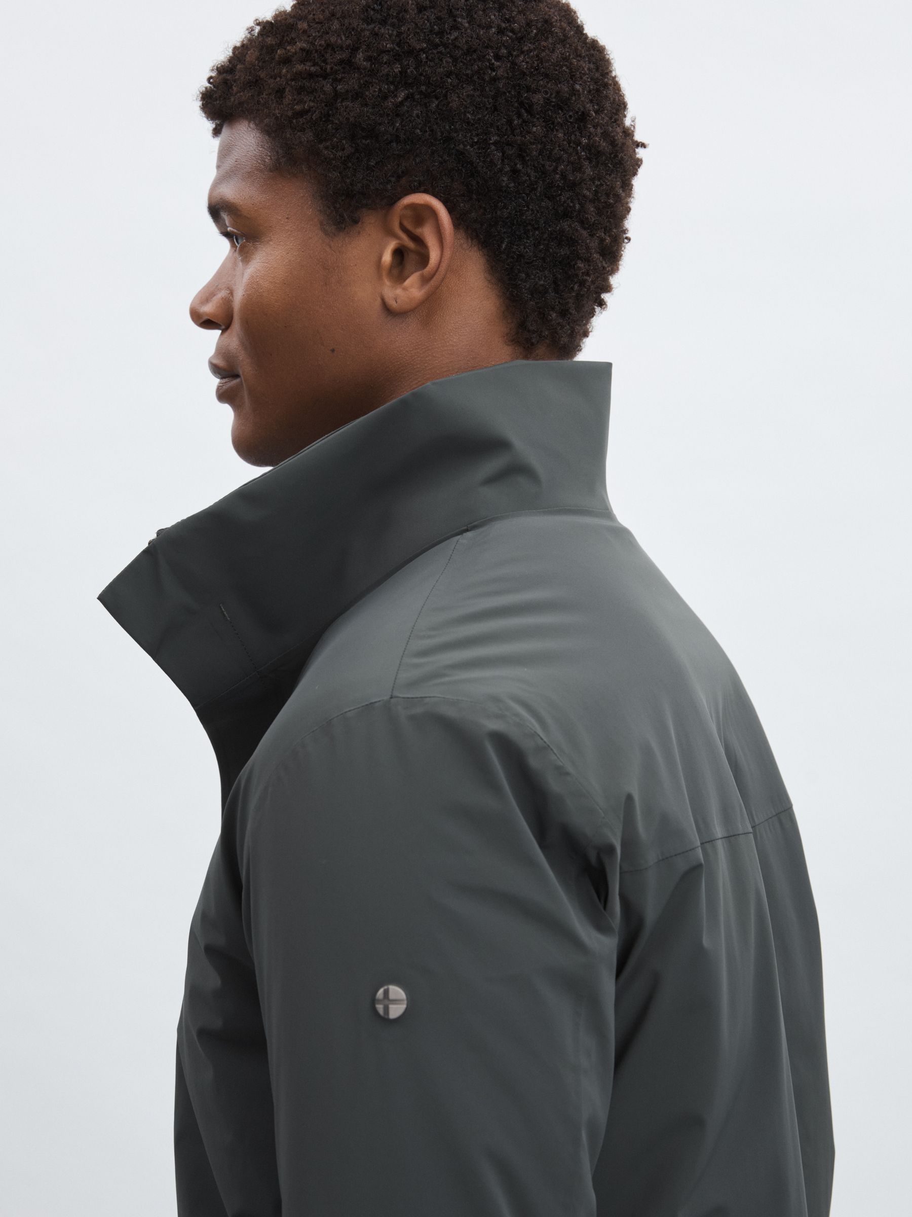 Scandinavian Edition Padded Wool Parka in Dark Olive - Image 4 of 7
