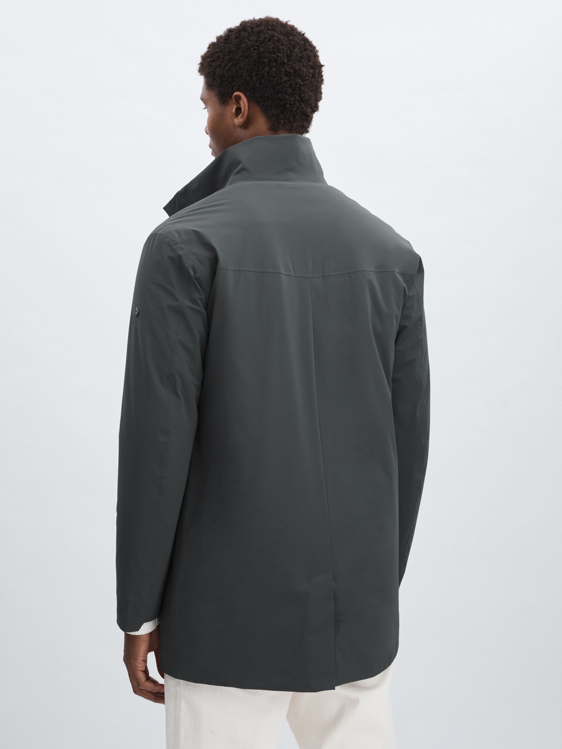 Scandinavian Edition Padded Wool Parka in Dark Olive - Image 5 of 7