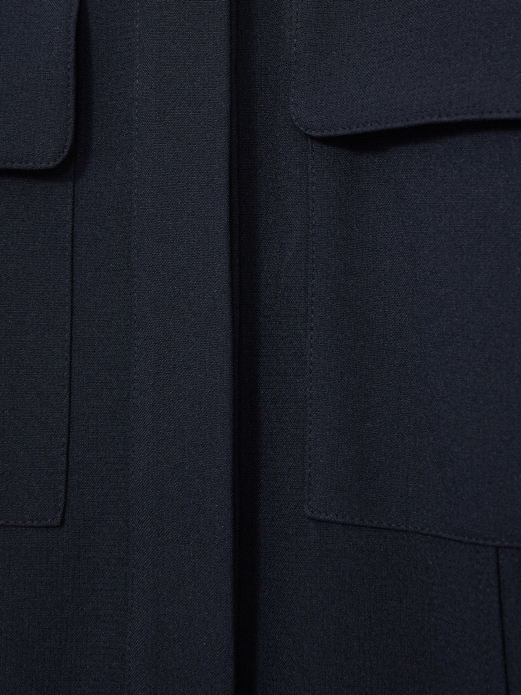 Tailored Wide Leg Utility Jumpsuit in Navy - image 5