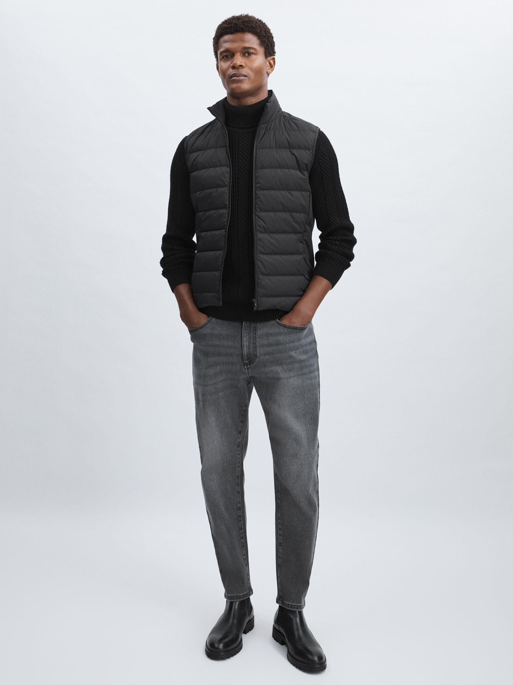 Scandinavian Edition Padded Down Gilet in Black - Image 3 of 6
