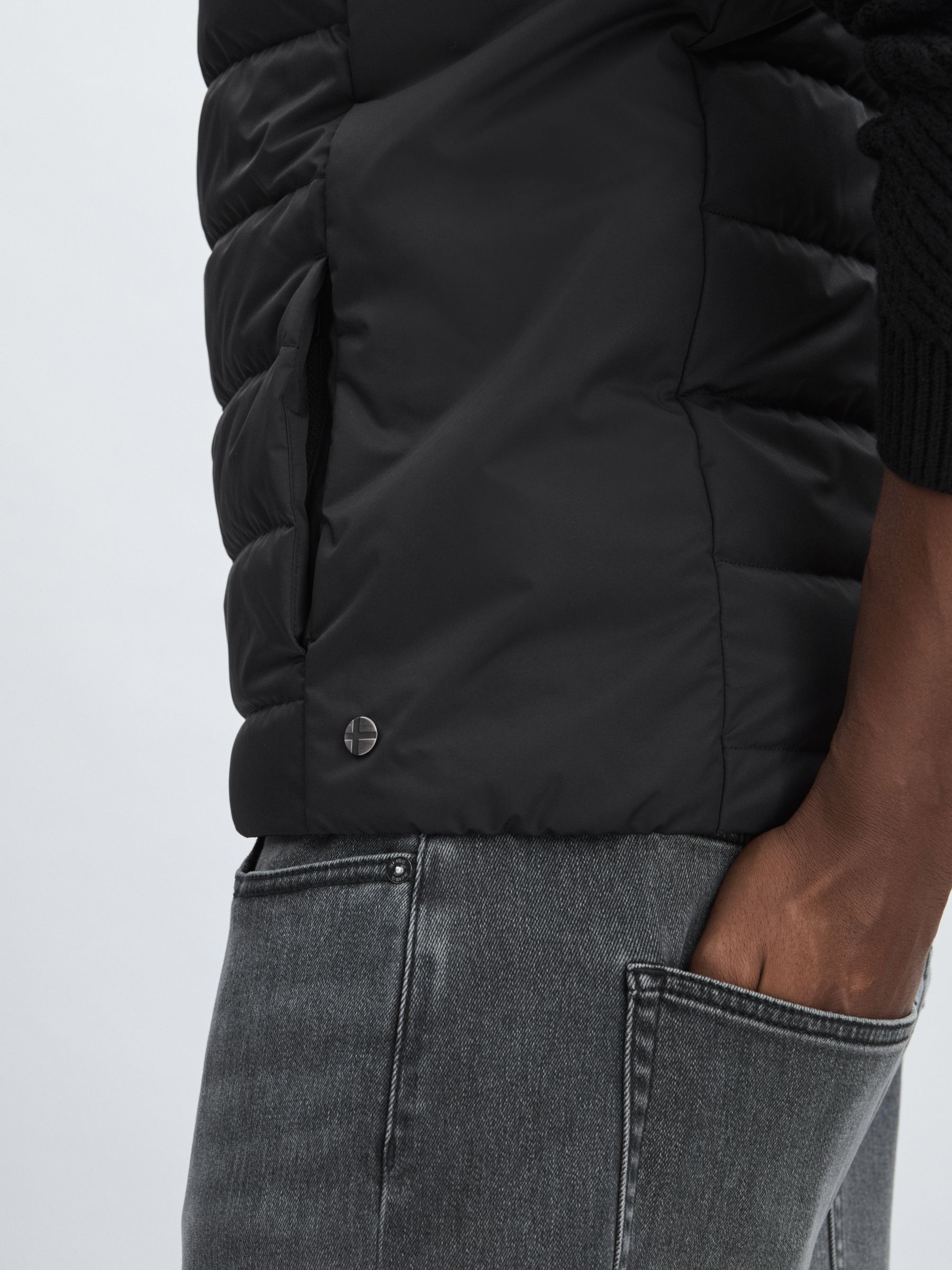 Scandinavian Edition Padded Down Gilet in Black - Image 4 of 6