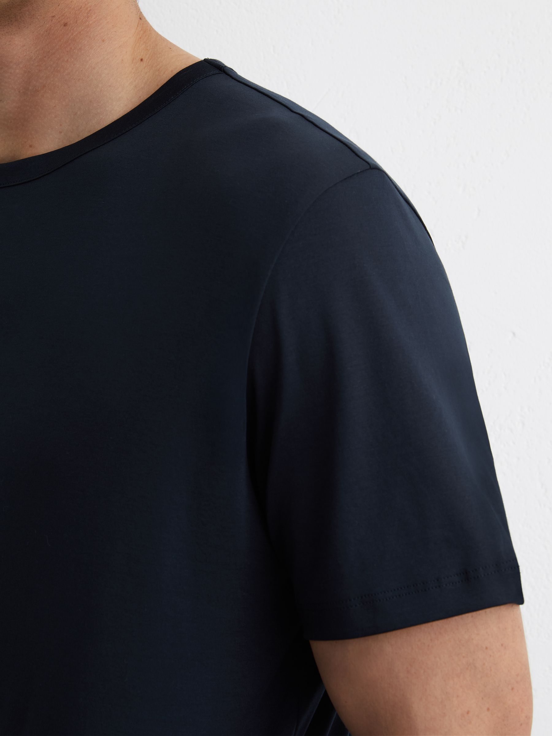 Air-Water Cotton Tailored-Fit T-Shirt in Navy - image 4