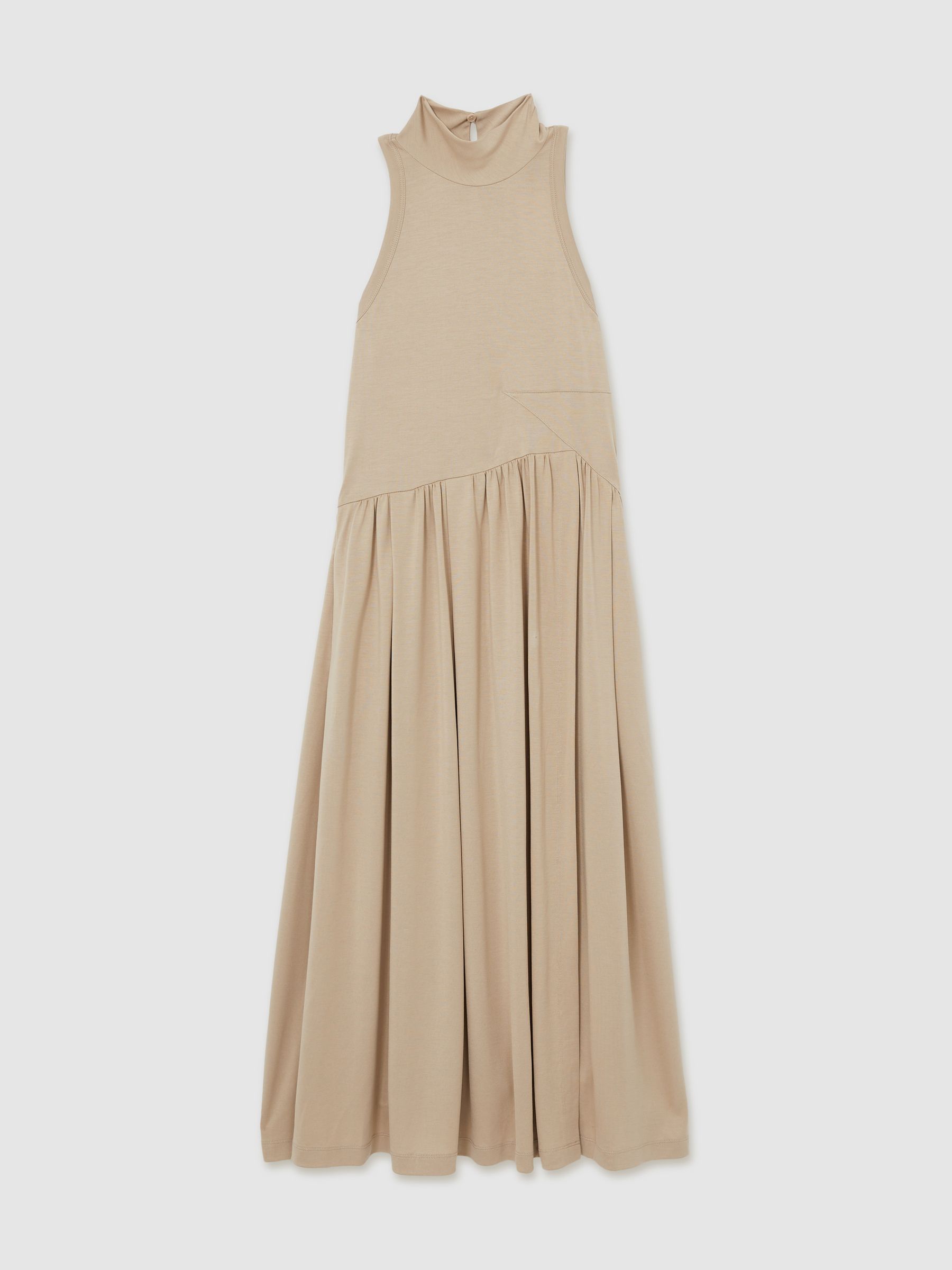 Jersey Sleeveless Midi Dress in Neutral - Image 2 of 6