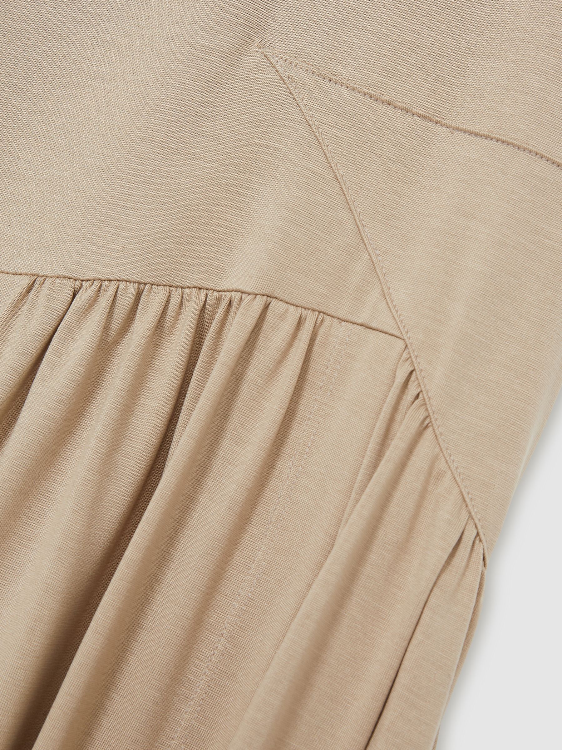 Jersey Sleeveless Midi Dress in Neutral - Image 6 of 6