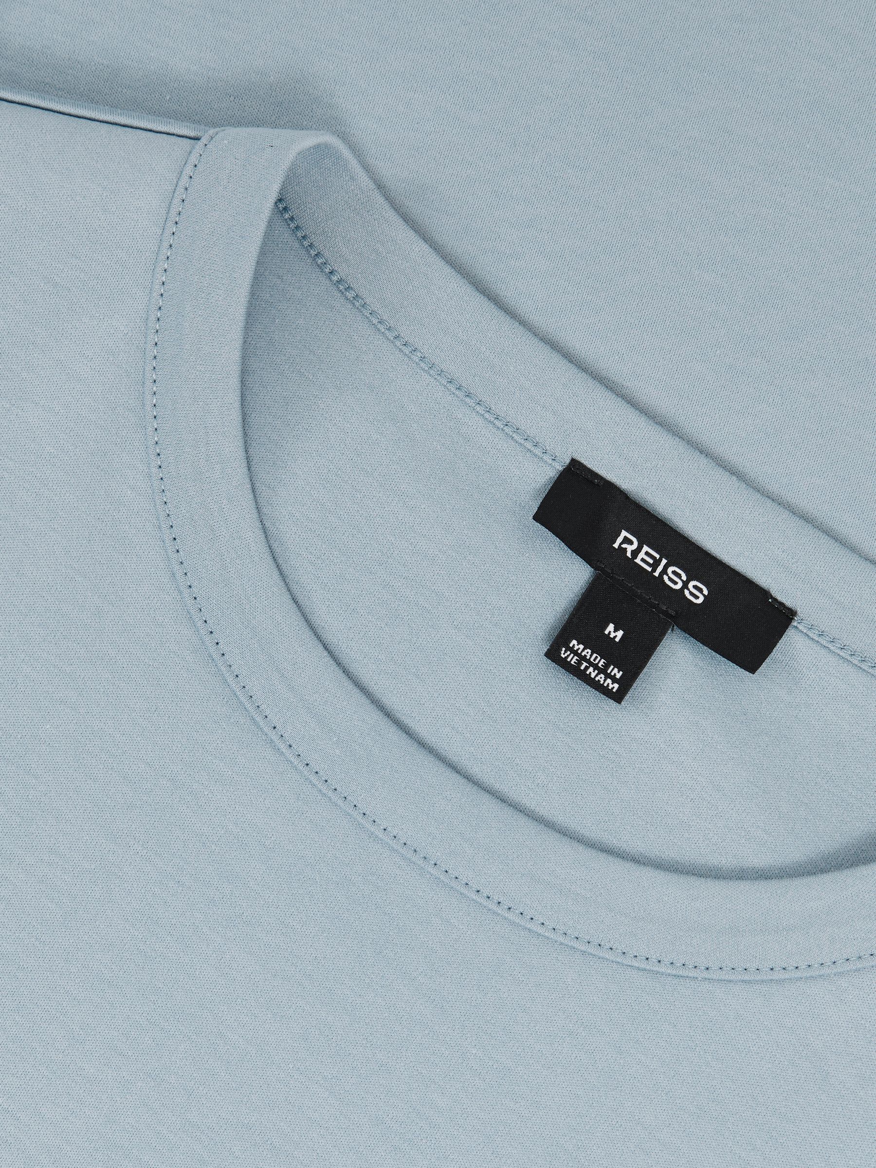 Mercerised-Cotton Crew-Neck T-Shirt in Soft Blue - Image 6 of 6