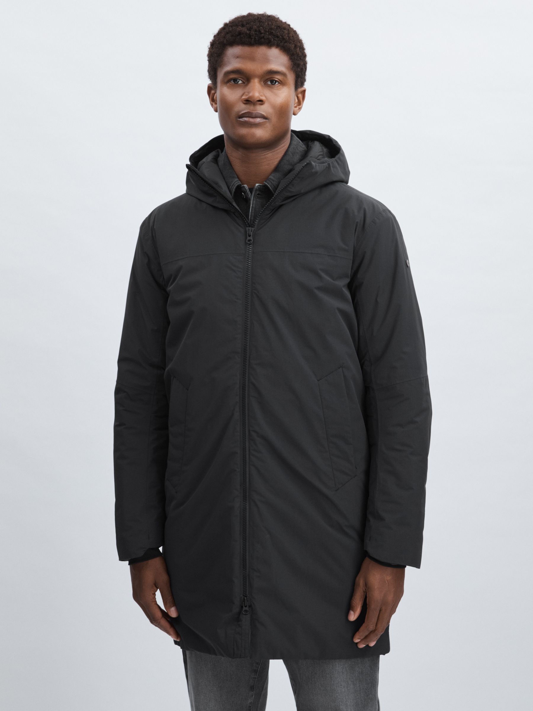 Scandinavian Edition Hooded Padded Parka in Black - Image 3 of 6