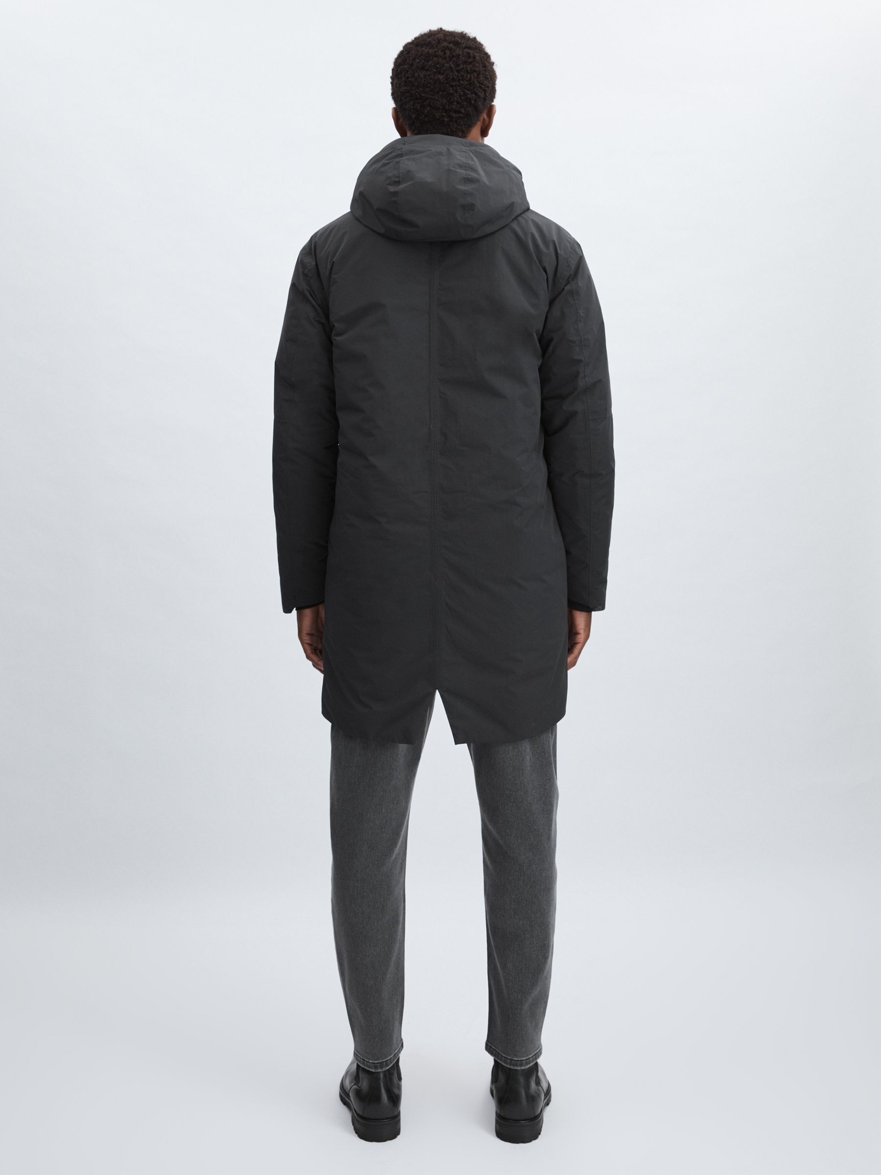 Scandinavian Edition Hooded Padded Parka in Black - Image 5 of 6