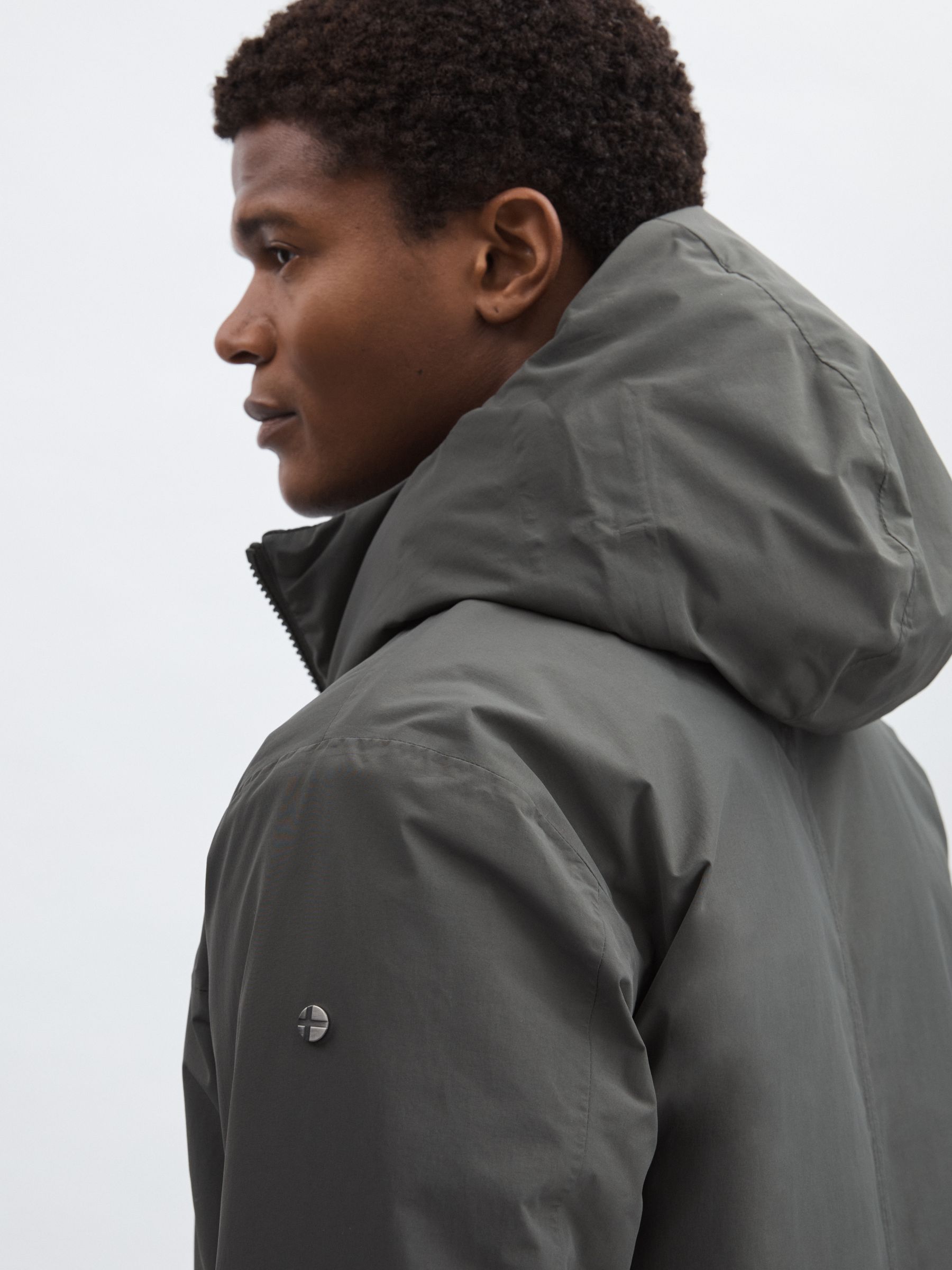 Scandinavian Edition Hooded Padded Parka in Dark Olive - Image 4 of 6