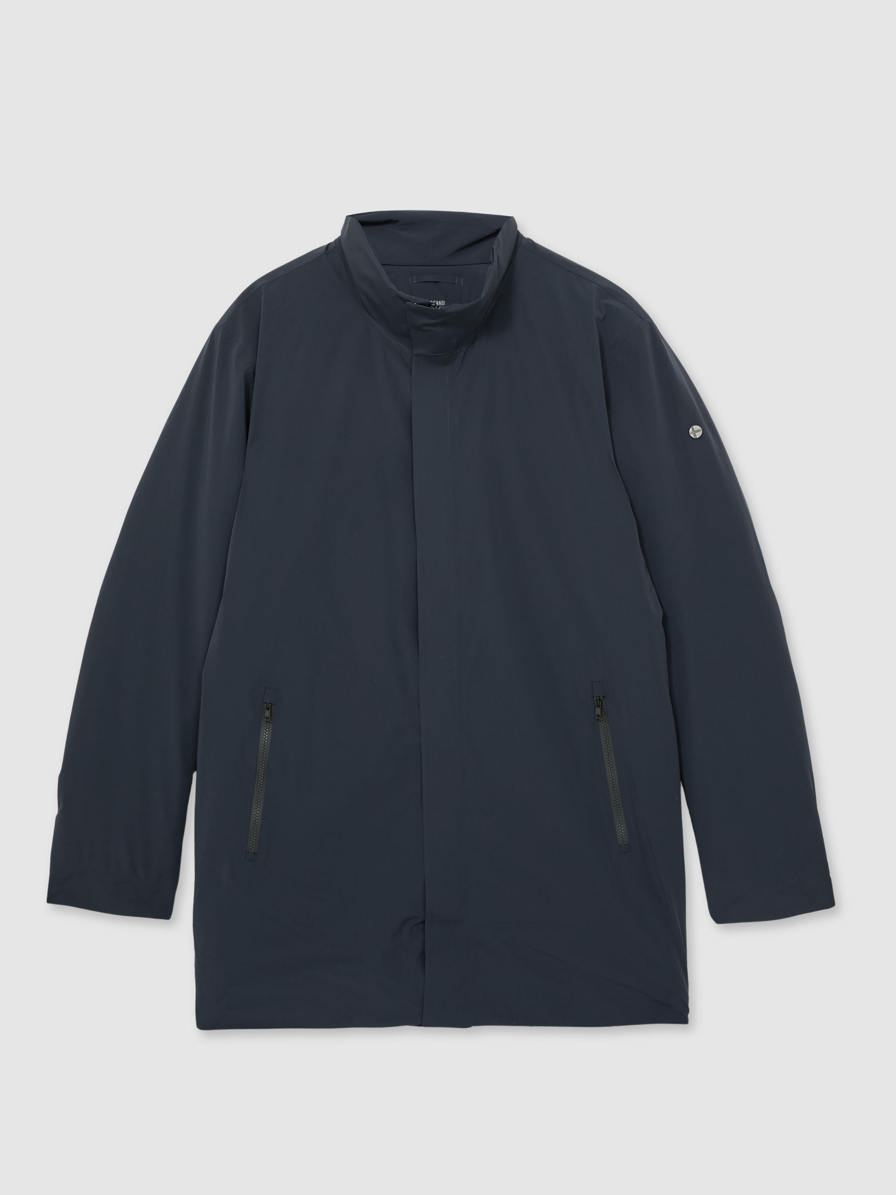 Scandinavian Edition Padded Wool Parka in Dark Blue - Image 2 of 8