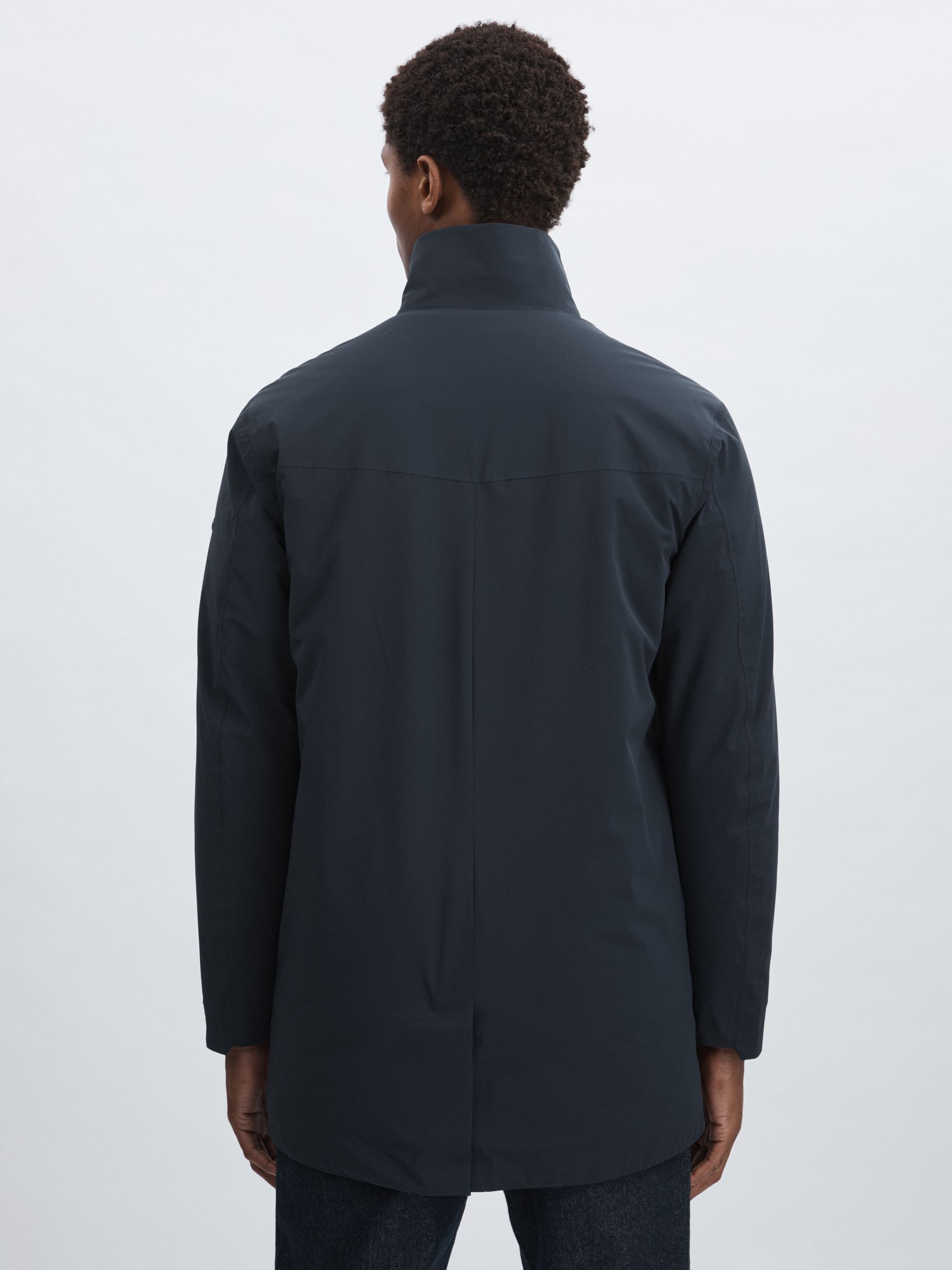 Scandinavian Edition Padded Wool Parka in Dark Blue - Image 5 of 8